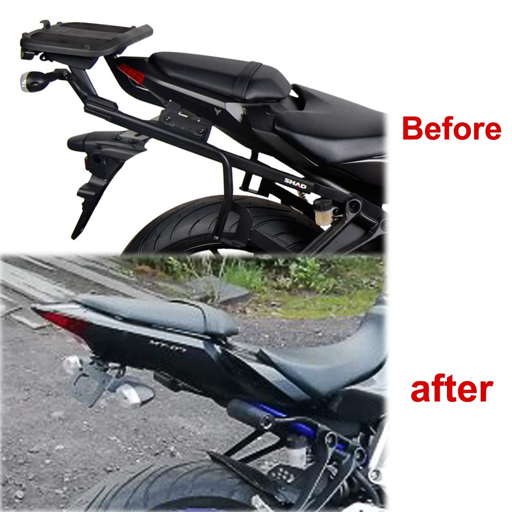 Xitomer Tail Tidy, Fender Eliminator Fit for FZ-07 MT-07 2014 2015 2016 2017 2018 2019 2020, with LED License Plate Light, Compa