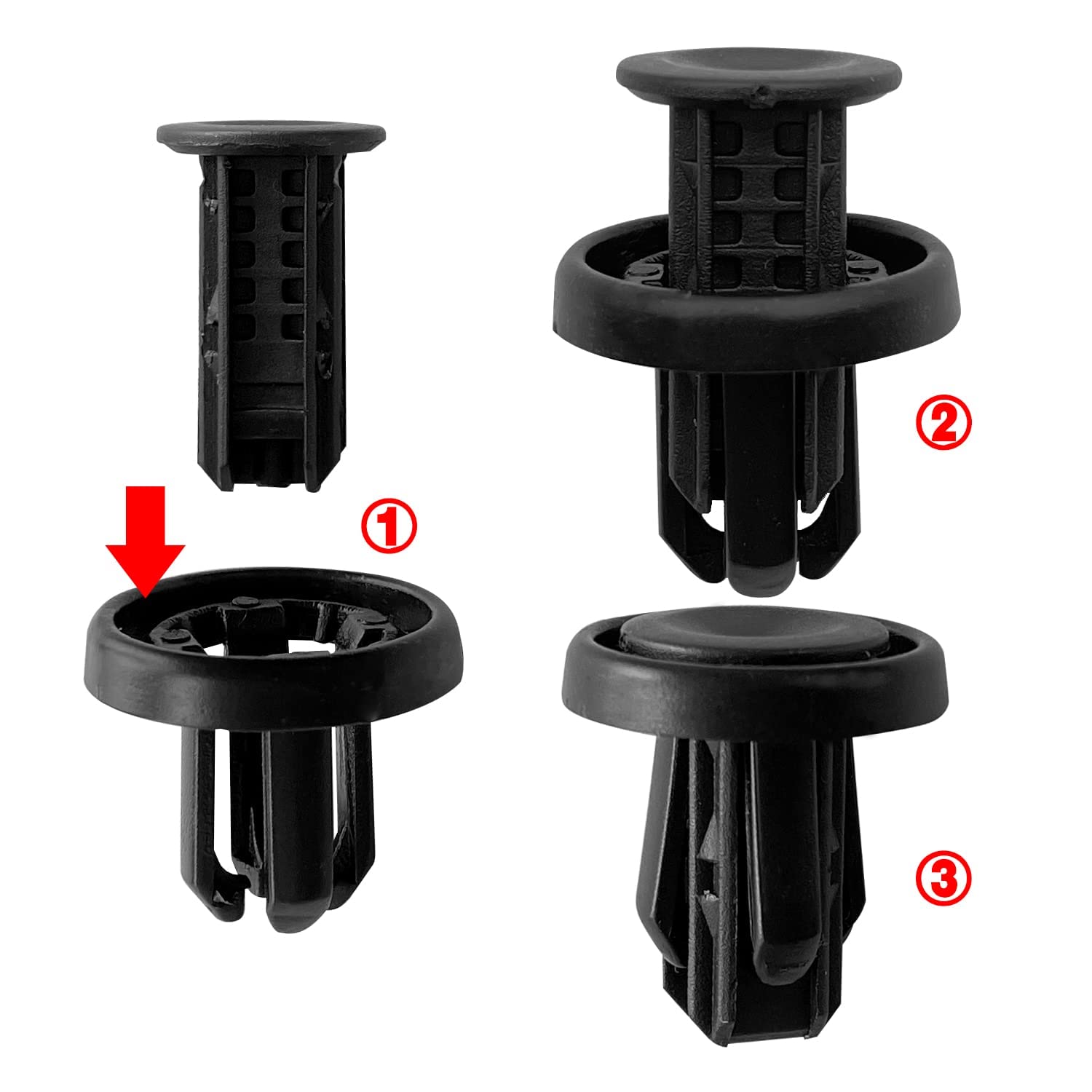 20Pcs Fastener Rivet, Rear Front Bumper Cover Fender Grille Under Cover Push-Type Retainer Clip Compatible With Honda Acura Civi