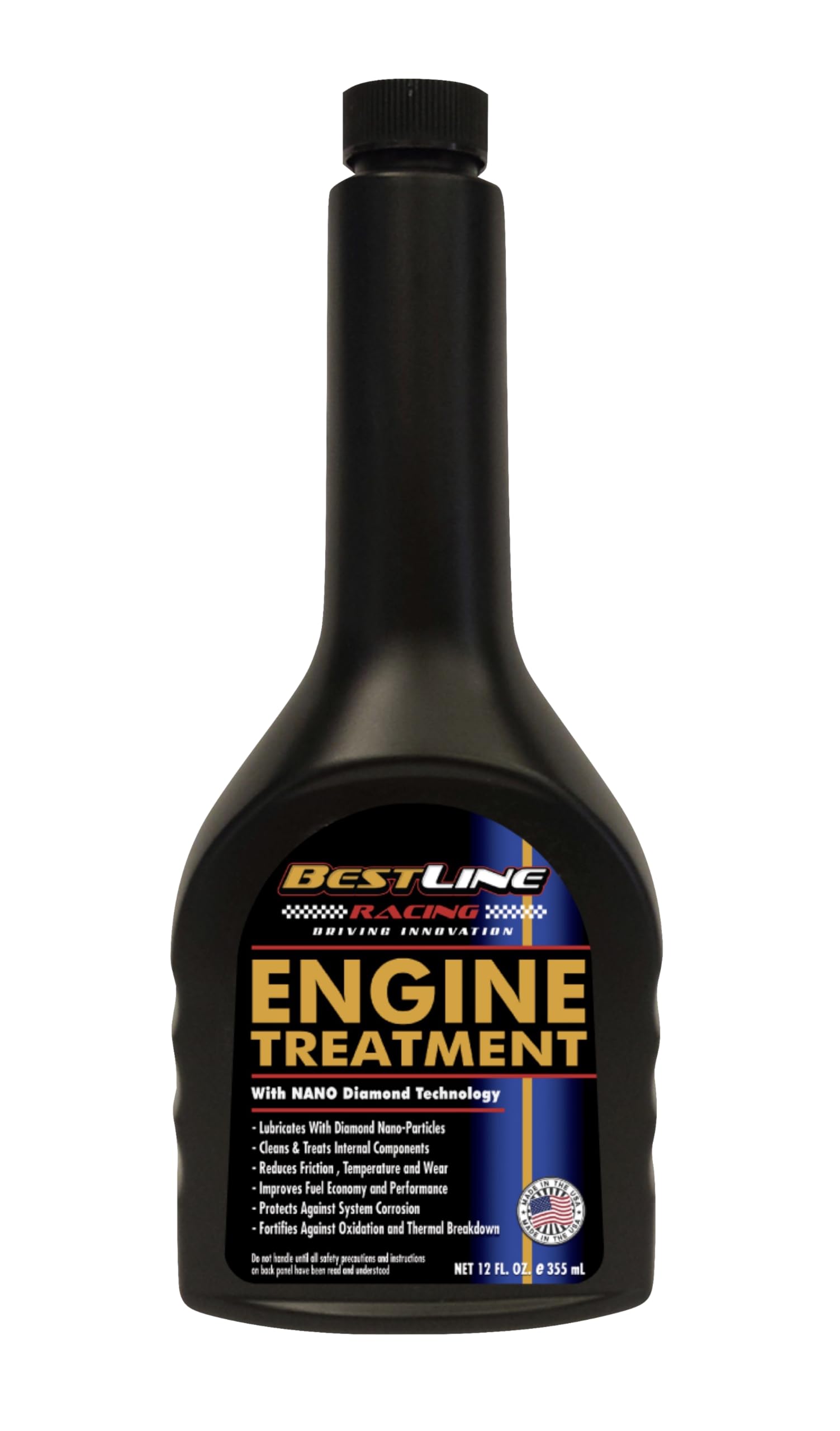 DNL BestLine Racing Nano-Lubricant Engine Oil Additive, 12oz for Gas & Diesel - Reduces Friction 60%, Enhances Performance & Protection