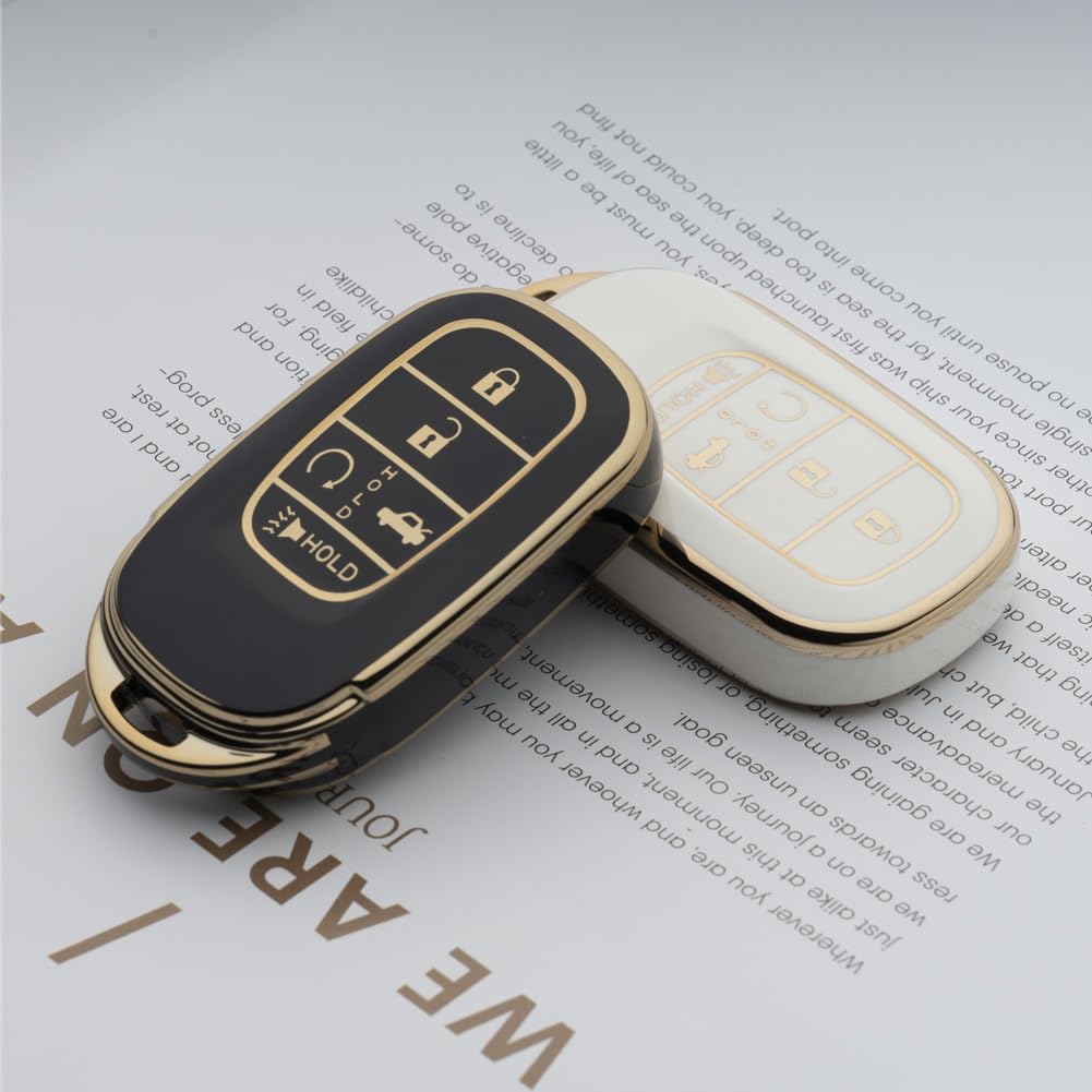 Tautrophen Key Fob Cover With Keychain Fit For Honda 2023 2024 Civic Accord Pilot Hrv Crv Odyssey Smart Key