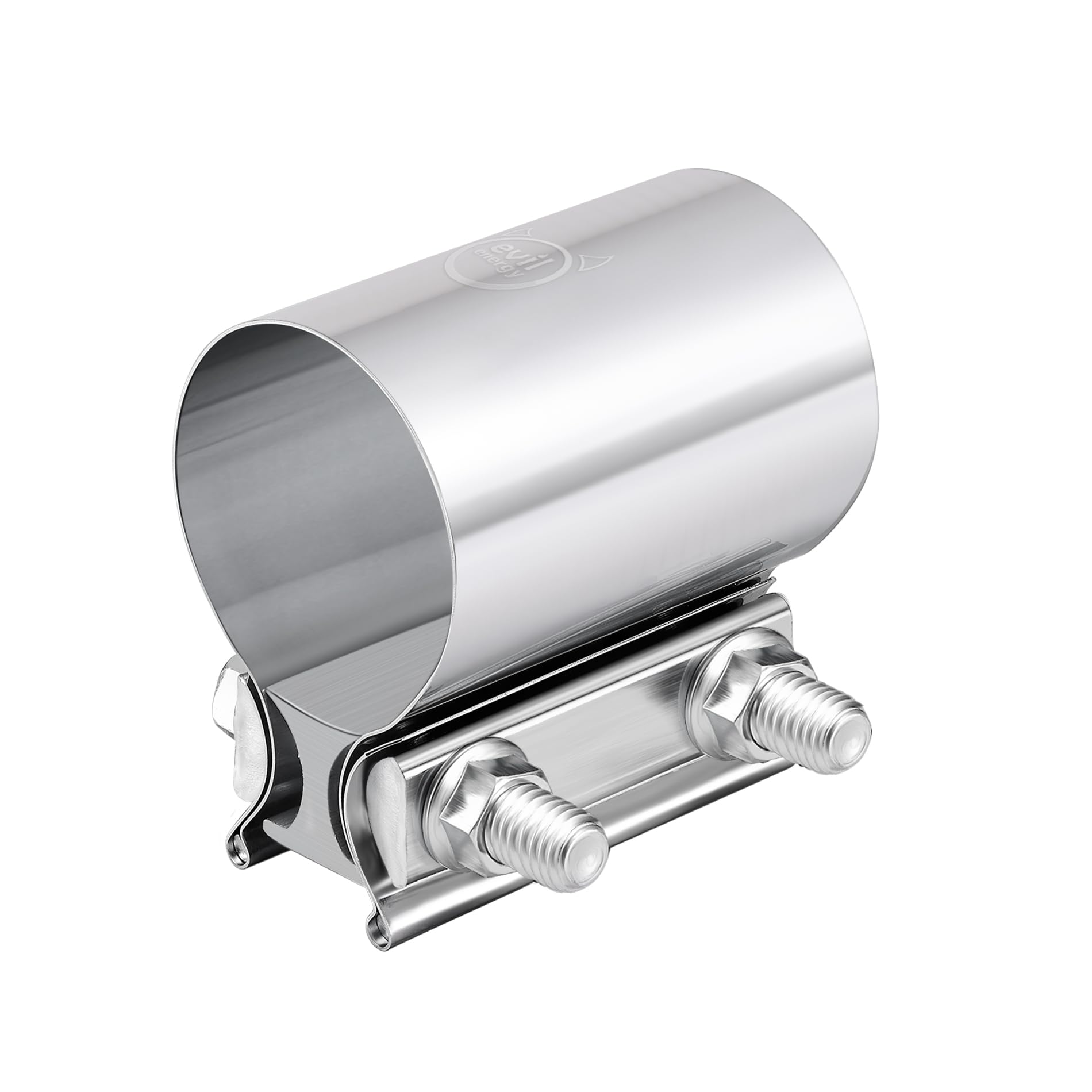 Evil Energy 1.75 Inch Exhaust Clamp,1 3/4'' Butt Joint Band Clamp Sleeve Coupler Stainless Steel For Pipes,Mufflers,Catalytic Co