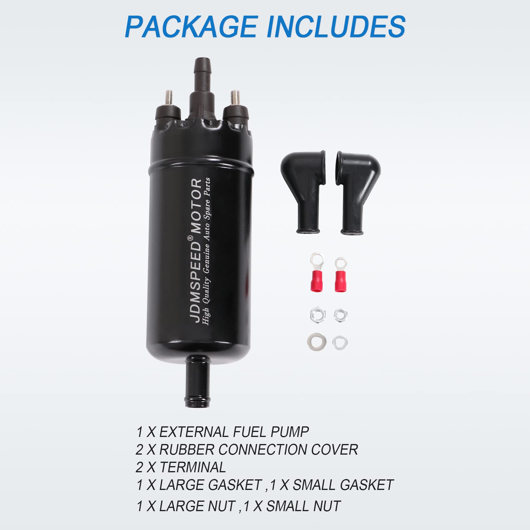 Jdmspeed New Universal Inline High Pressure Fuel Pump 12V Gasoline Fuel Injection Pump Replacement 0580464070 0580453911 0580463