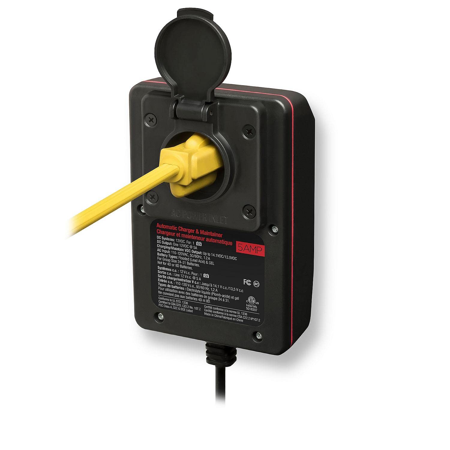 Promariner 24105 Protechone Digital Series 5 Amp Fully Automatic On-Board Battery Charger And Maintainer With Integrated Ac Inle