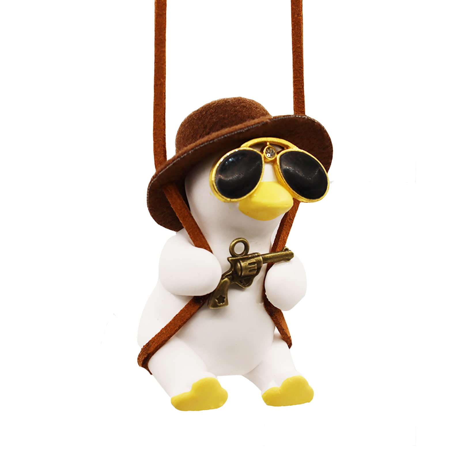 Swing Duck Car Hanging Ornament, Super Cute Swinging Ducks Mirror Hanging Accessories, Auto Decoration Rearview Mirror Pendant Flying Duck Car Interior Set, Christmas Xmas Decorations For Women Girls