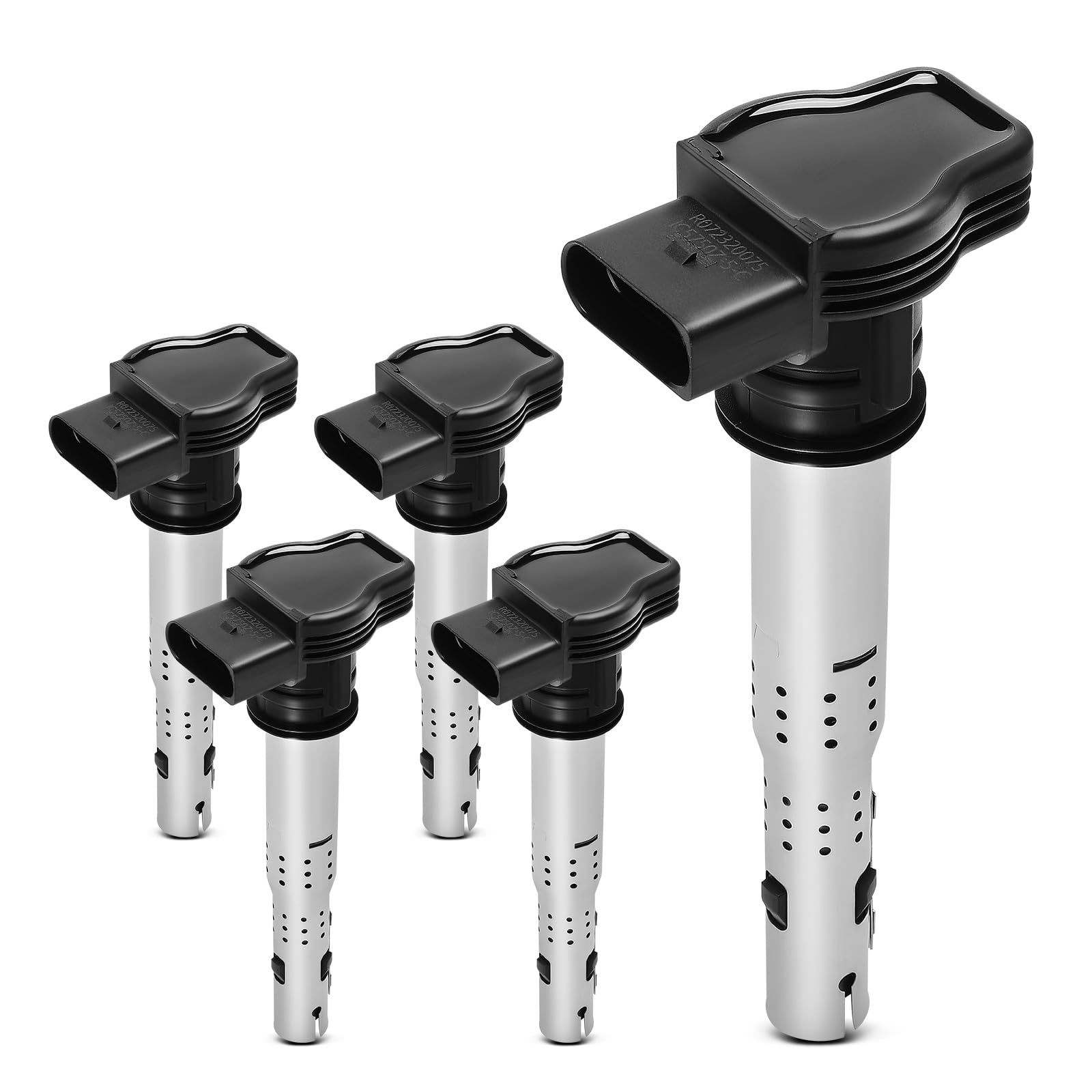 YHTAUTO Set of 5 Ignition Coil Packs Replacement for Volkswagen Jetta 2005-2014, Passat 2012-2015, Golf 2010-2014, Beetle 2006-2
