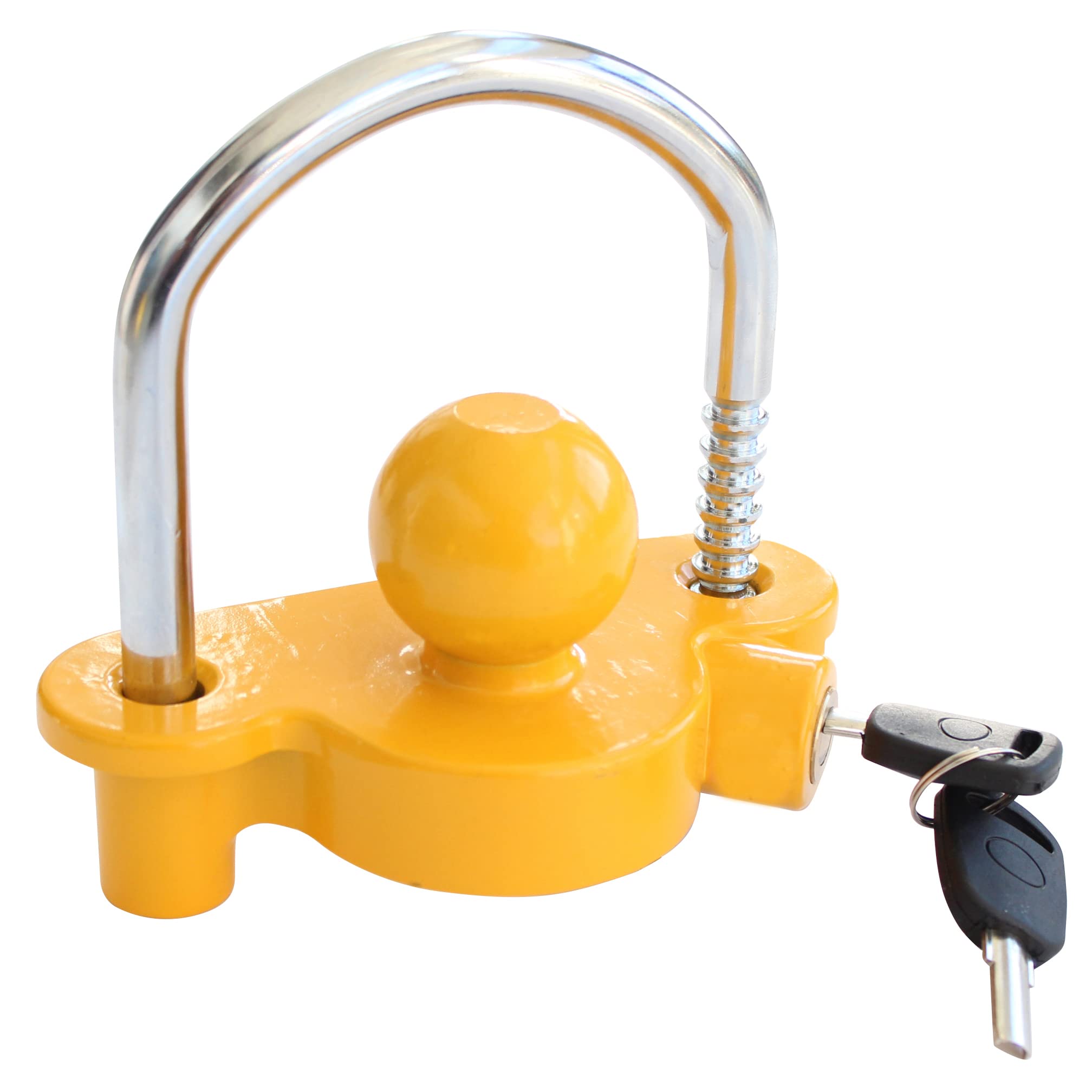 MaxxHaul 50640 Universal Trailer Coupler Lock for 17/8, 2, and 25/16 Couplers Yellow