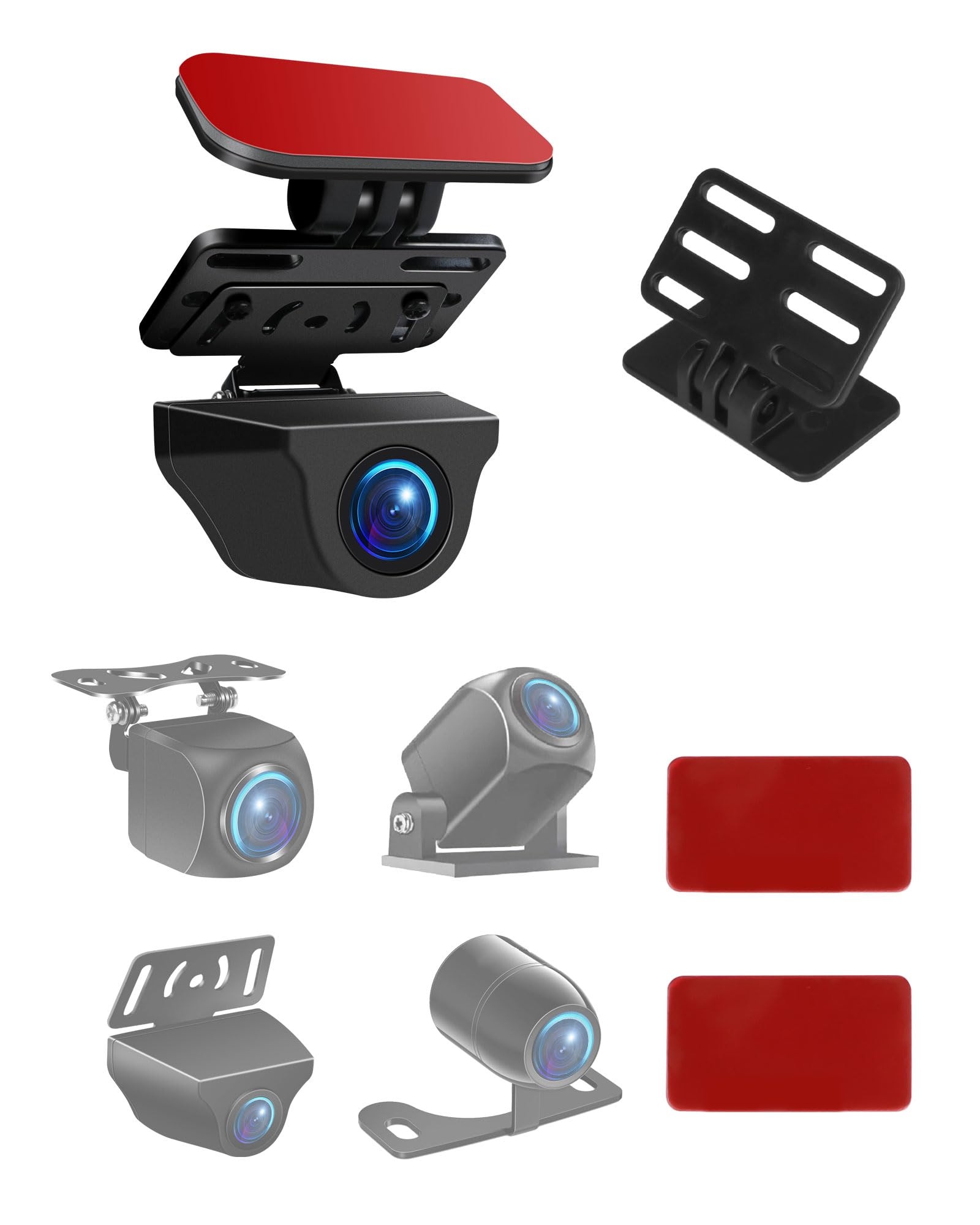 Rear Camera Holder Dash Cam Car Rear Camera Rear Window Bracket Backup Camera Mount ?Strong Adhesive? 180 Adjustment Rearview Ca