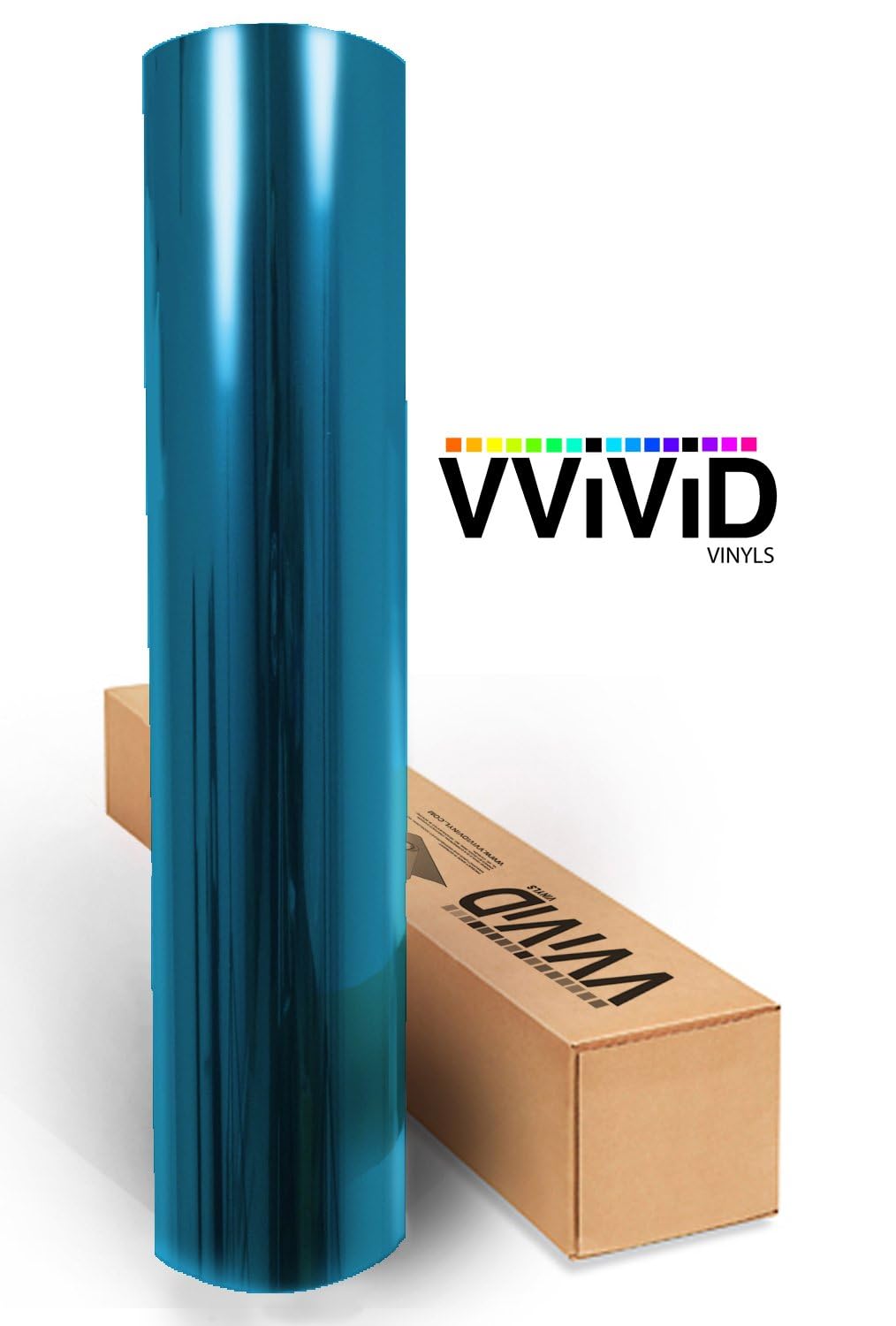 Vvivid Transparent Colorful Vinyl Window Tinting Sheets (1.49Ft X 5Ft, Blue)