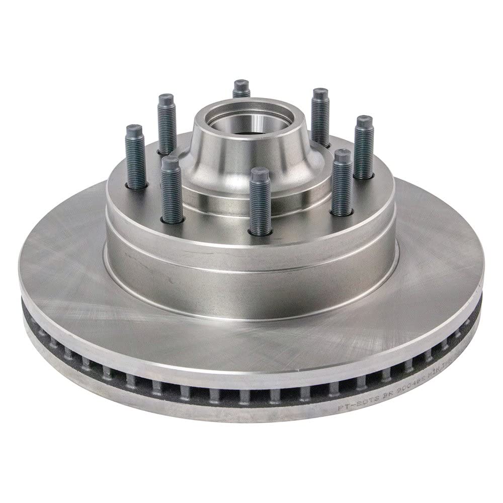 Trq Front Brake Rotors Set Vented Compatible With 2008-2014 Ford E-150 E-250 2008-2022 E-350 Super Duty