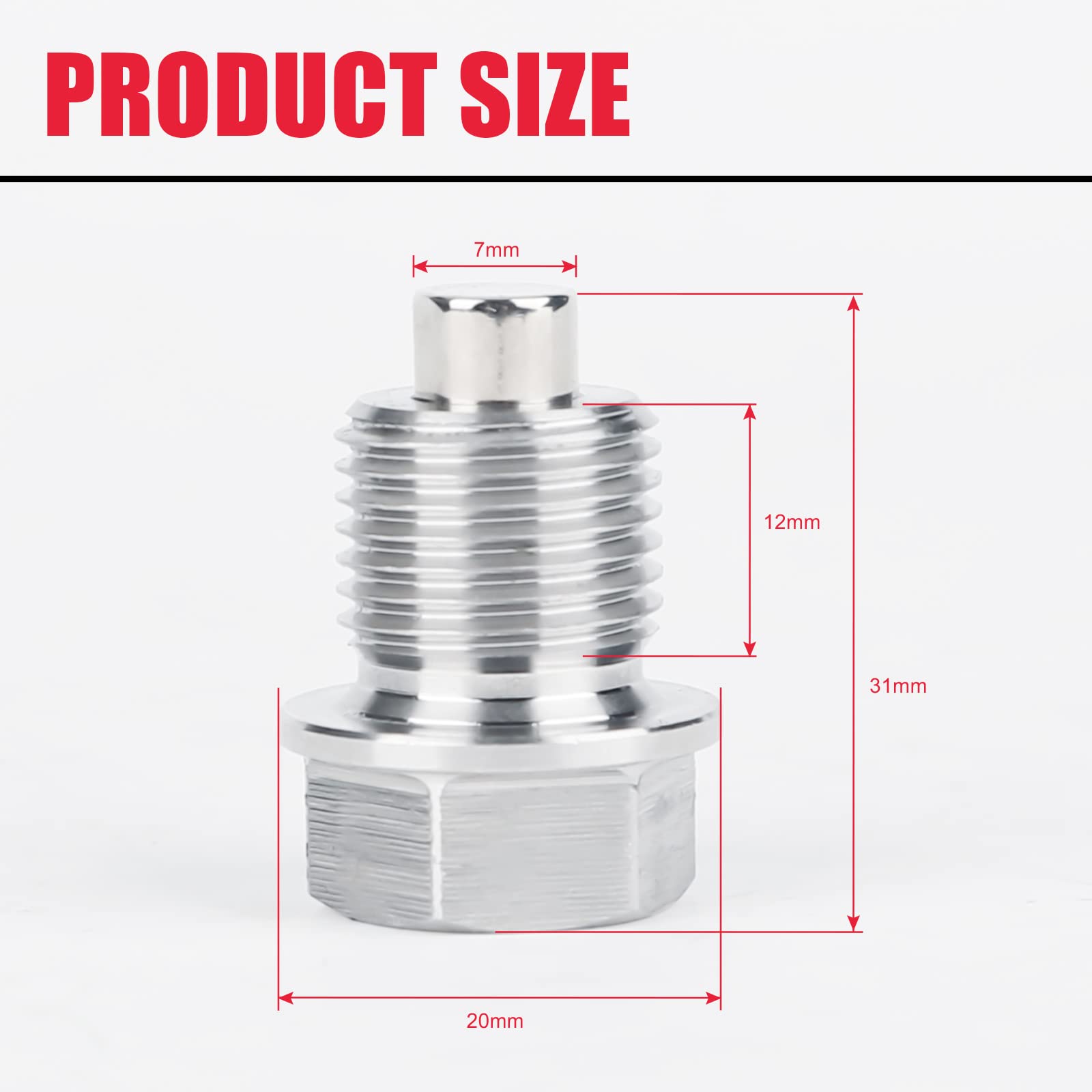 Oil Drain Plug (M16 x 1.5 MM) Stainless Steel Magnetic Oil Drain Plug with Neodymium Magnet Fits for Mini Cooper Countryman Pace