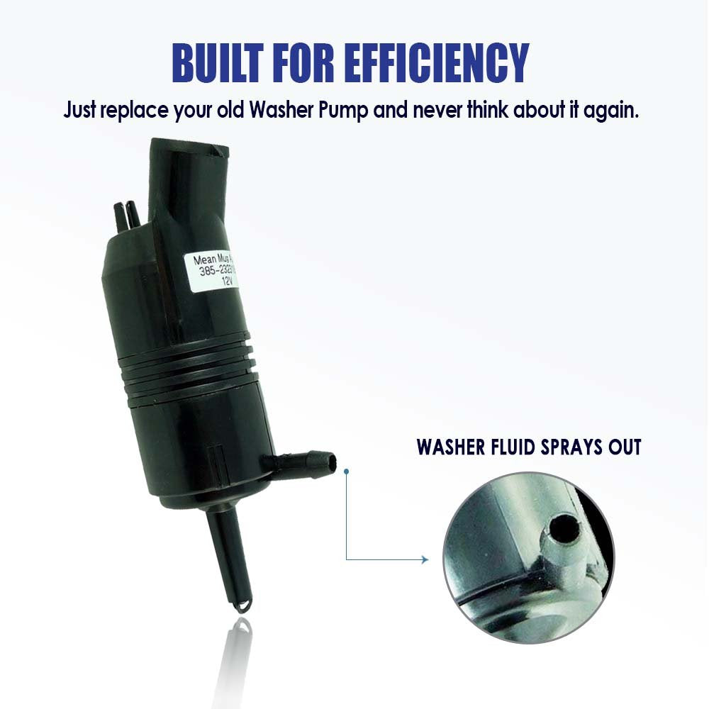 Mean Mug Auto 385-232316B Windshield Washer Pump (Rear) W/Grommet - Compatible With Chevrolet (Chevy), Buick, Gmc, Cadillac, Pon