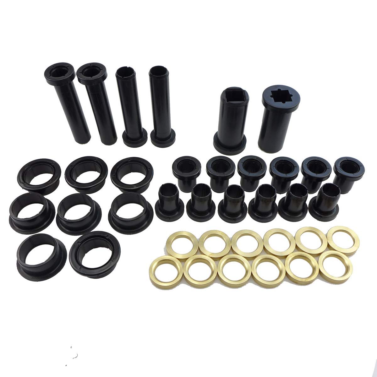 Rear Suspension A-Arm Bushing Kit Rubber Material Fit For Polaris Sportsman 500 Rse 400 4X4 700, Control Long Lower Short Bushing Spacer Set, 38Pcs