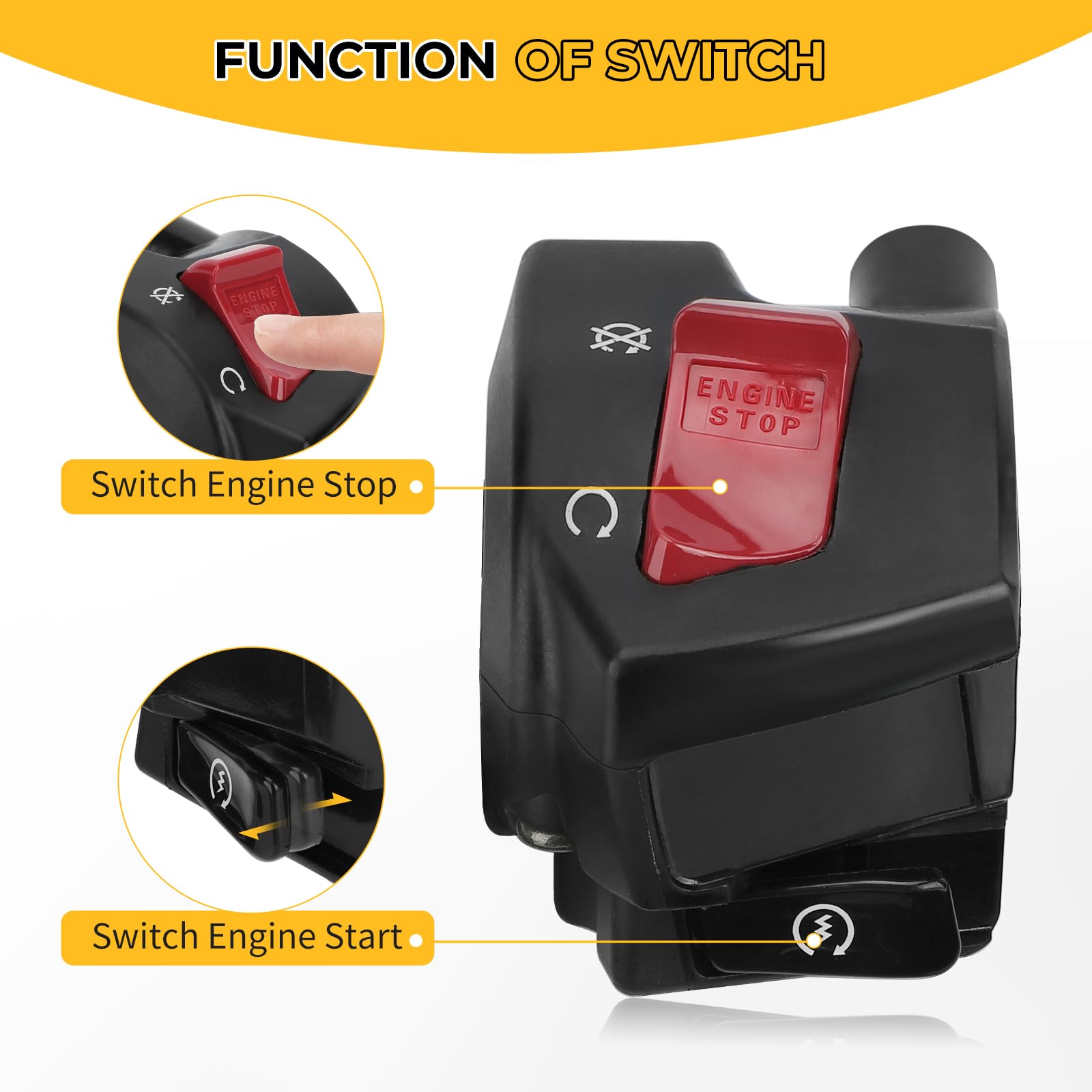 Compatible With Honda Cbr600Rr Start Stop Kill Switch Right Hand Control Switch 2003 2004 2005 2006 35130-Mee-642 35130-Mee-641