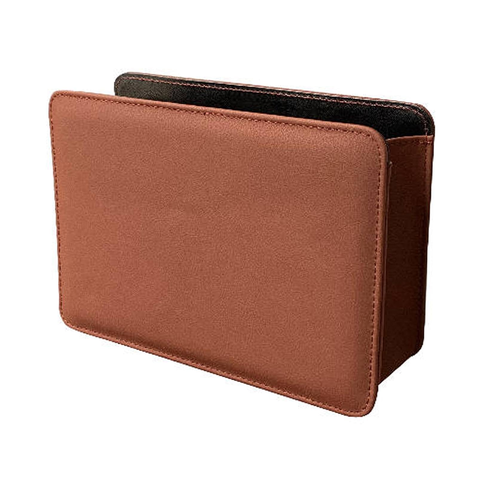 SECRET DESIRE Car Trash Can Car Dustbin Portable Car Storage Box for Trucks Auto Suvs Light Brown