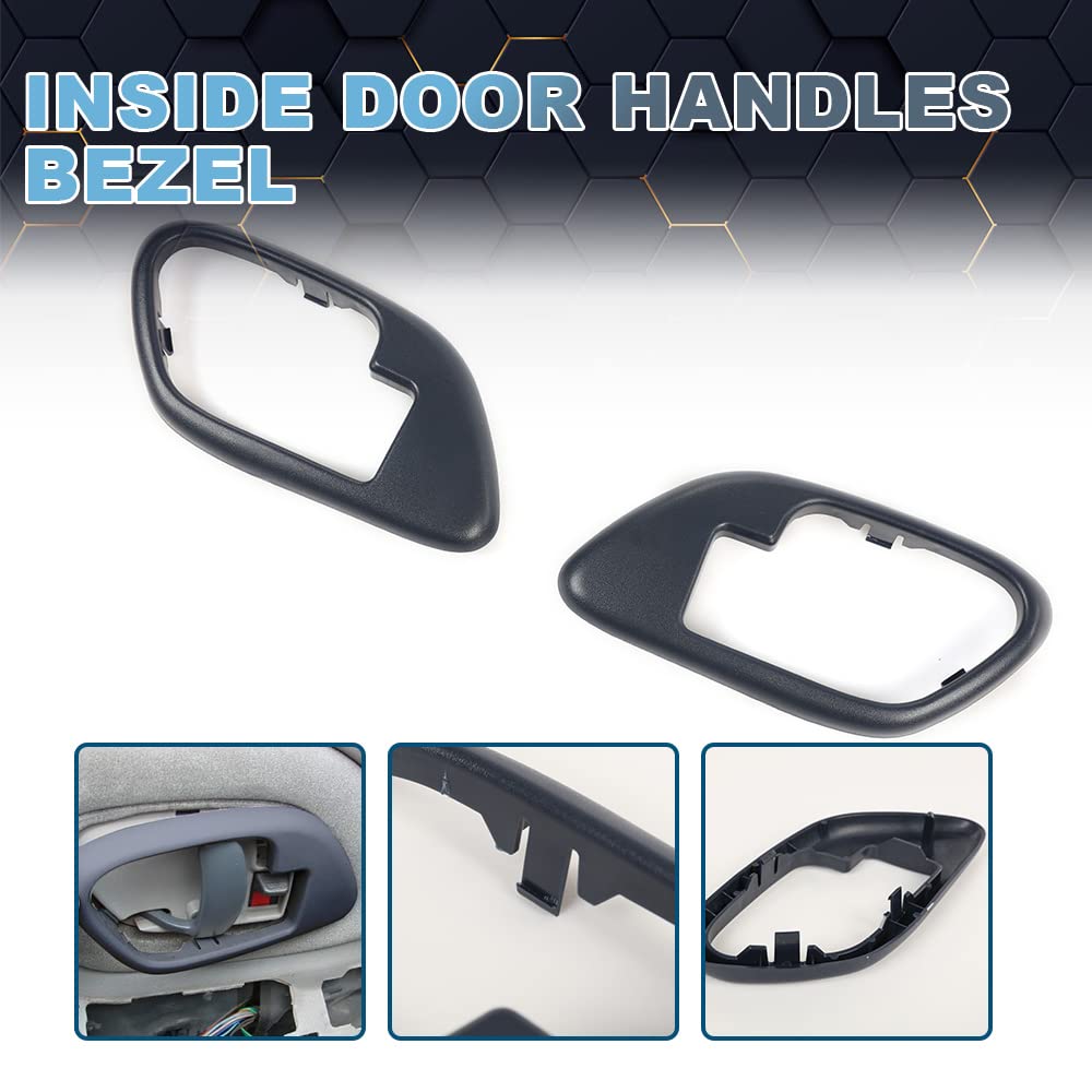 Pit66 Inside Door Handles Bezel, Compatible With 1995-1999 Chevy Tahoe/Fit 1995-1999 Gmc Suburban/Fit 1995-1999 Gmc Yukon Blue #
