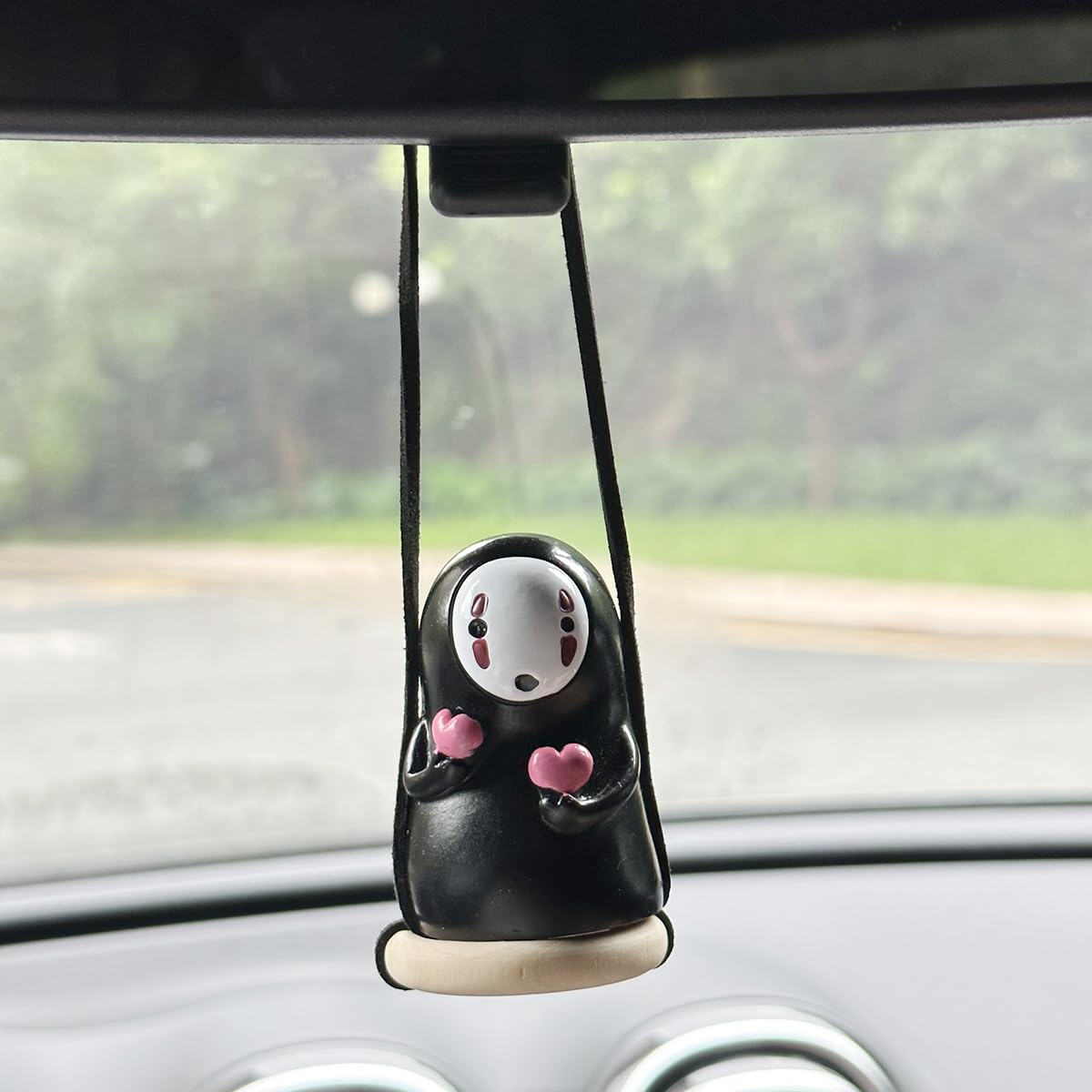 Anime Car Accessories Of No Face Man Loving Car Pendant Hanging Swing, For Car Rear View Mirror Accessories