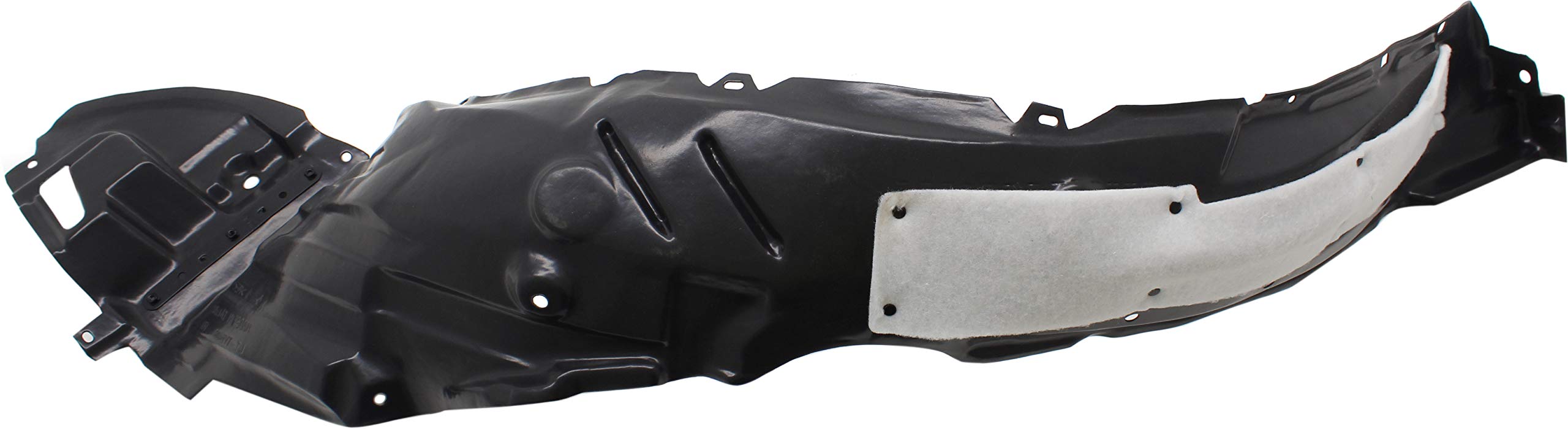 Evan Fischer Fender Liner for 2017-2019 Toyota Corolla, Front Passenger Side, Black, Plastic Material