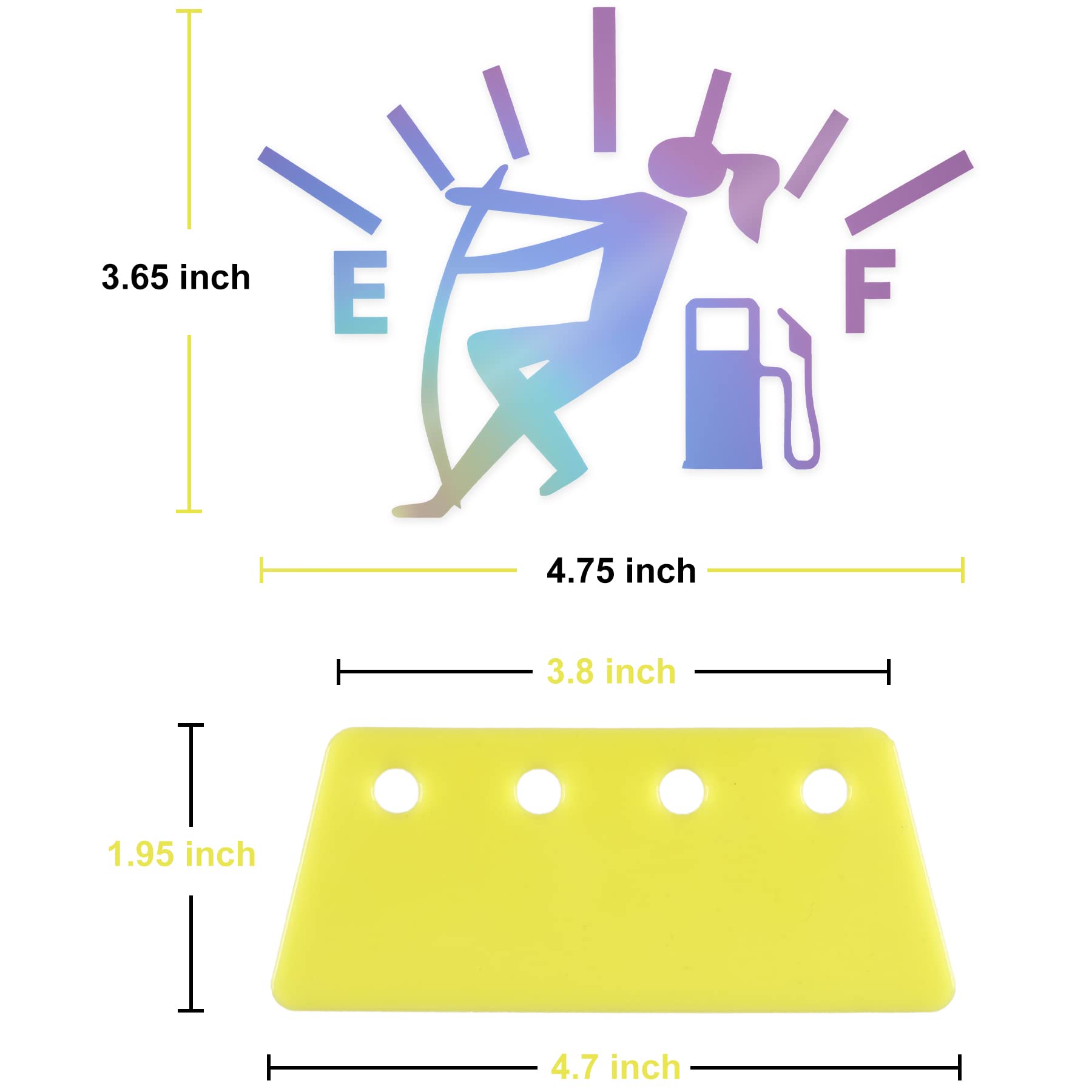 Singaro Woman Funny Car Sticker Exterior Accessories High Fuel Consumption Decal Universal Fuel Gauge Sticker For Cars, Trucks, Motorcycles (Color)