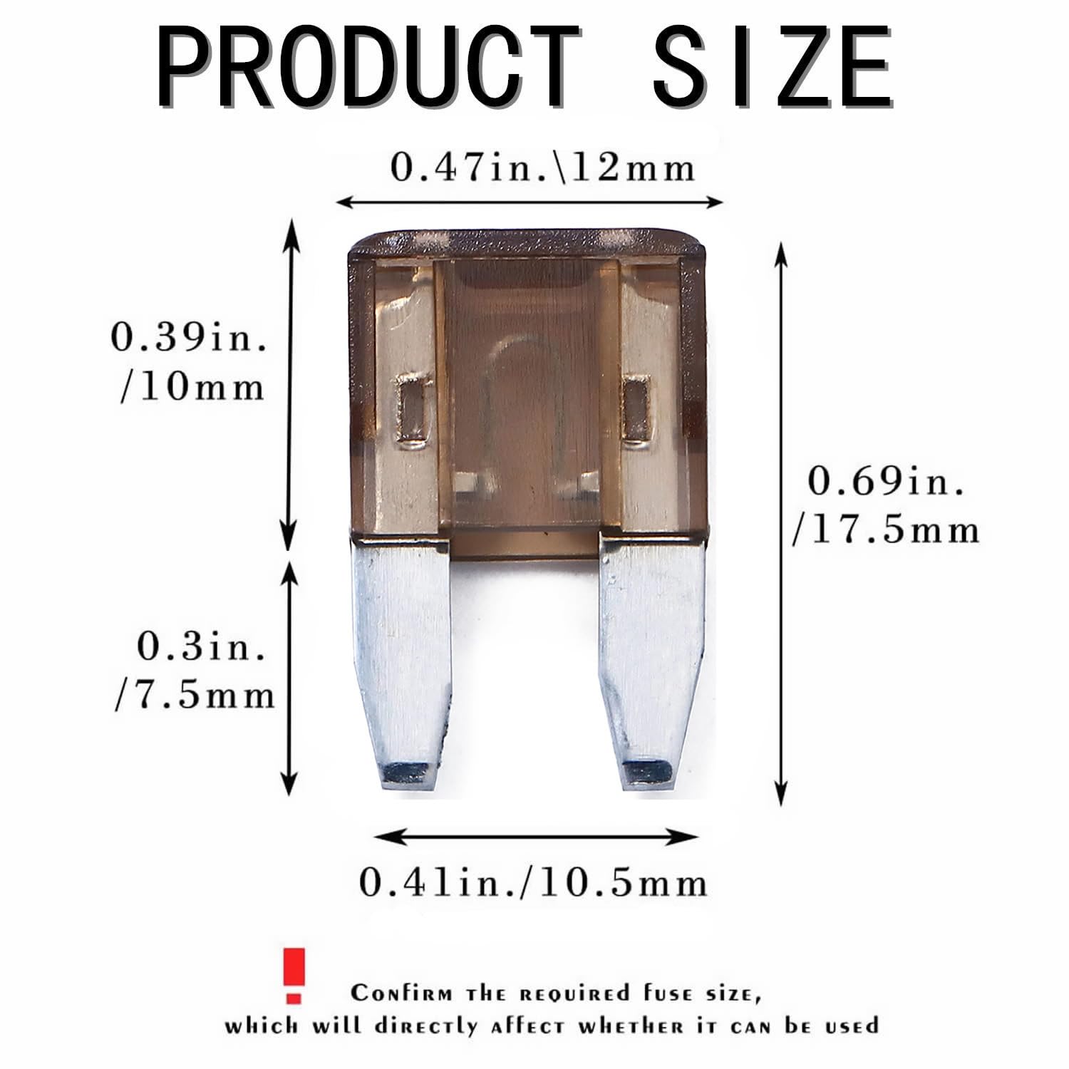 100 Pack Auto Fuses 7.5 Amp Apm/Atm 32V Mini Blade Style Fuses 7.5A Short Circuit Protection Car Fuse (7.5Amp)