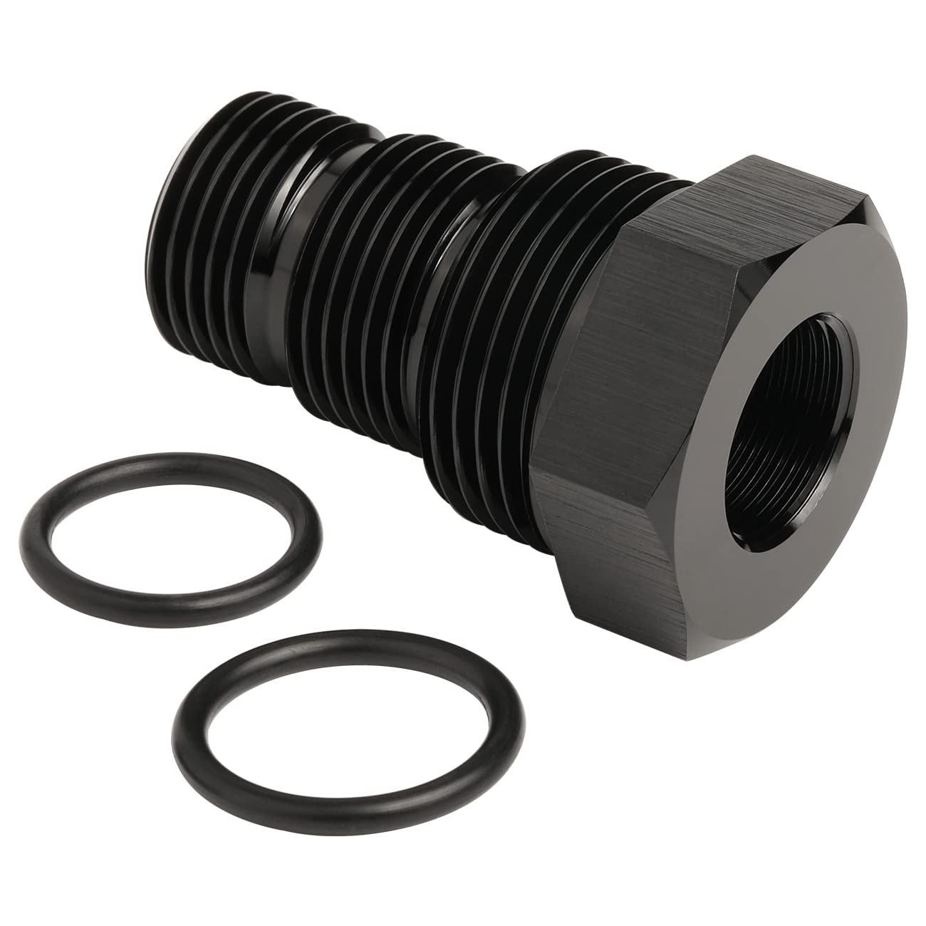 Podavelle 5/8-24 Female to 3/4-16 13/16-16 3/4 NPT Male Hose Adapter Reducer Fitting Connector Aluminum Black