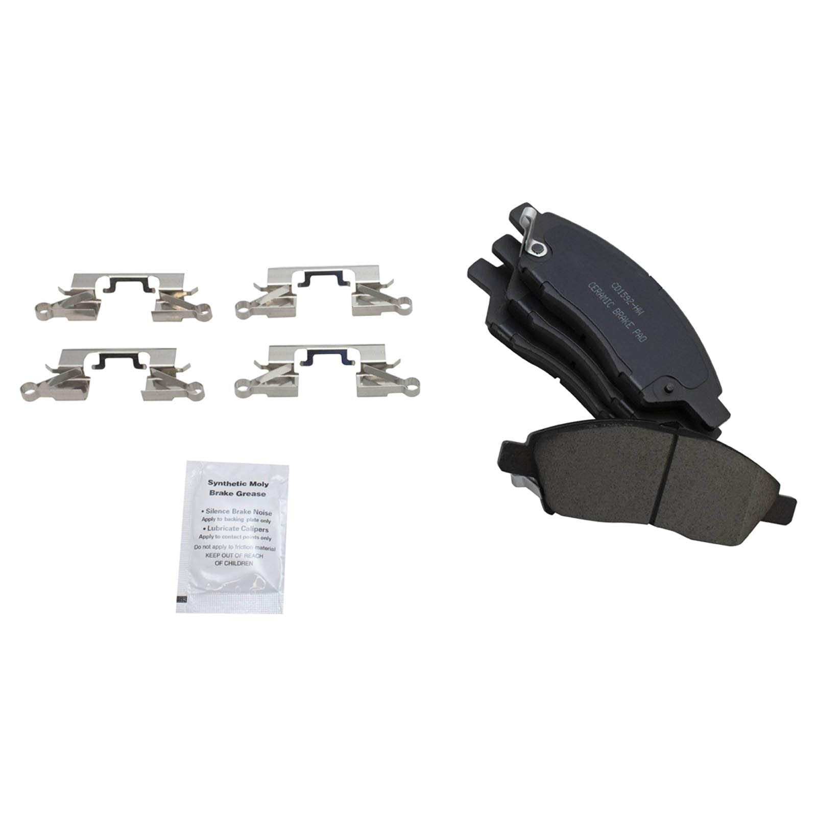 TRQ Front Brake Pads Ceramic Compatible with 2012-2019 Nissan Versa 2014-2019 Versa Note