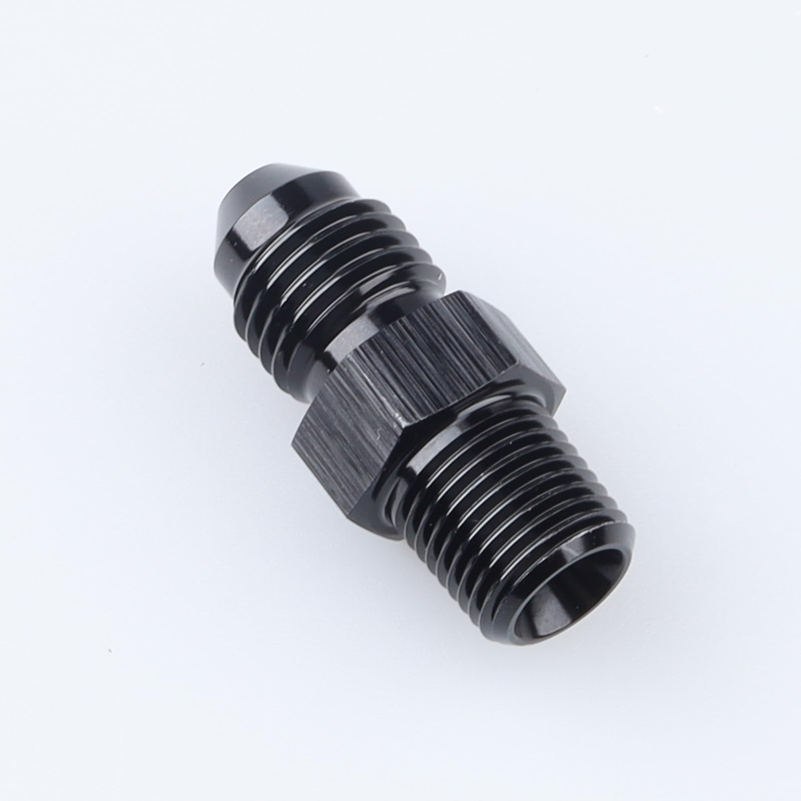 Ac Performance Male 1/8'' Npt To -4 An Flare Adapter Straight Aluminum Black