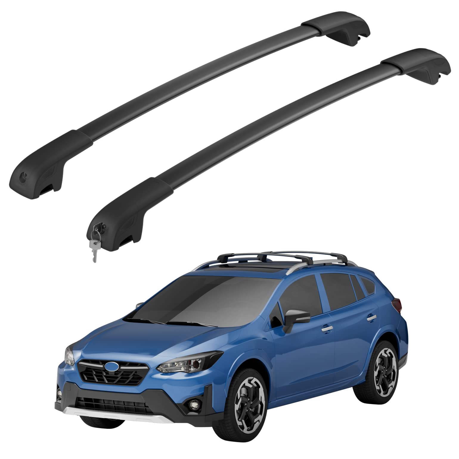 Hmmtyrack Car Roof Rack Cross Bars Compatible With Subaru Crosstrek 2018-2023 / Impreza 2017-2023, Lockable Aluminum Anti-Rust C