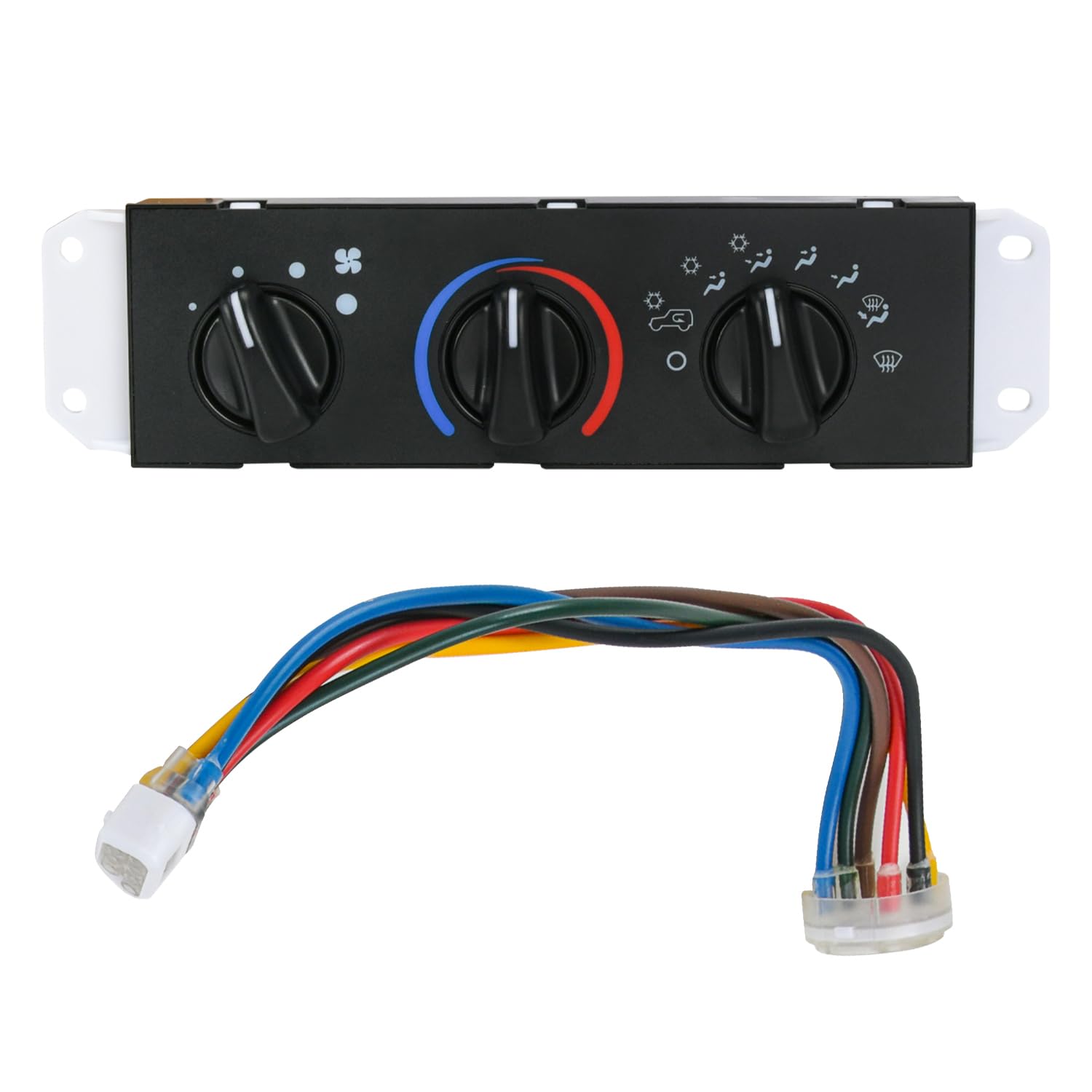 HVAC Climate Control Panel with Blower Motor Switch for Jeep Wrangler TJ 1999 2000 2001 2002 2003 2004 Replace 55037473AB