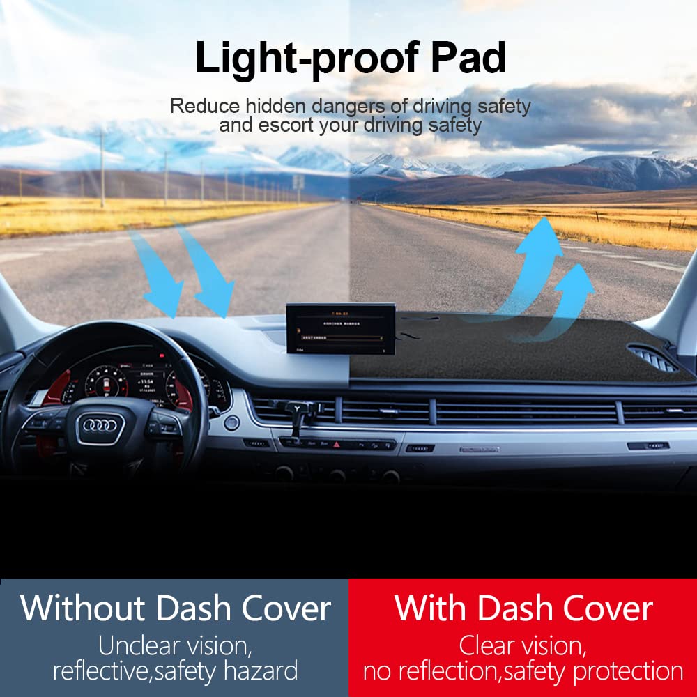 Hanlanka Dashboard Cover Mat Dash Cover Compatible With 2009 2010 2011 2012 2013 2014 2015 2016 2017 2018 Ram 1500 2500 3500 Das