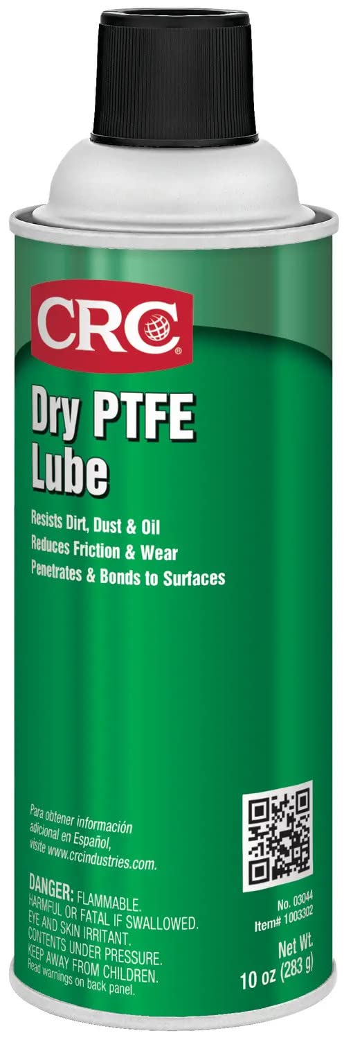 Crc Dry Ptfe Lube, 10 Wt Oz, Nsf H2 Registered Lubricant With Advanced Dry Film Technology, Plastic-Safe, Aerosol Spray