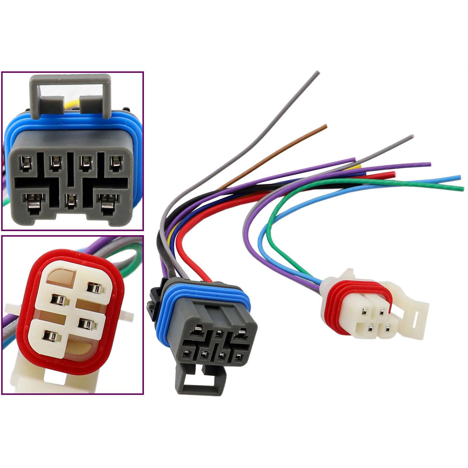 ?Secosautoparts 4L60E 4L80E 65E Neutral Safety Switch Pigtails Switch Connectors 7 & 4 Wire Fit For Gm 1995 To 2004 4-Speed Automatic Transmission 88862288 15305920 15305887 350-0077-1P 186-24229422