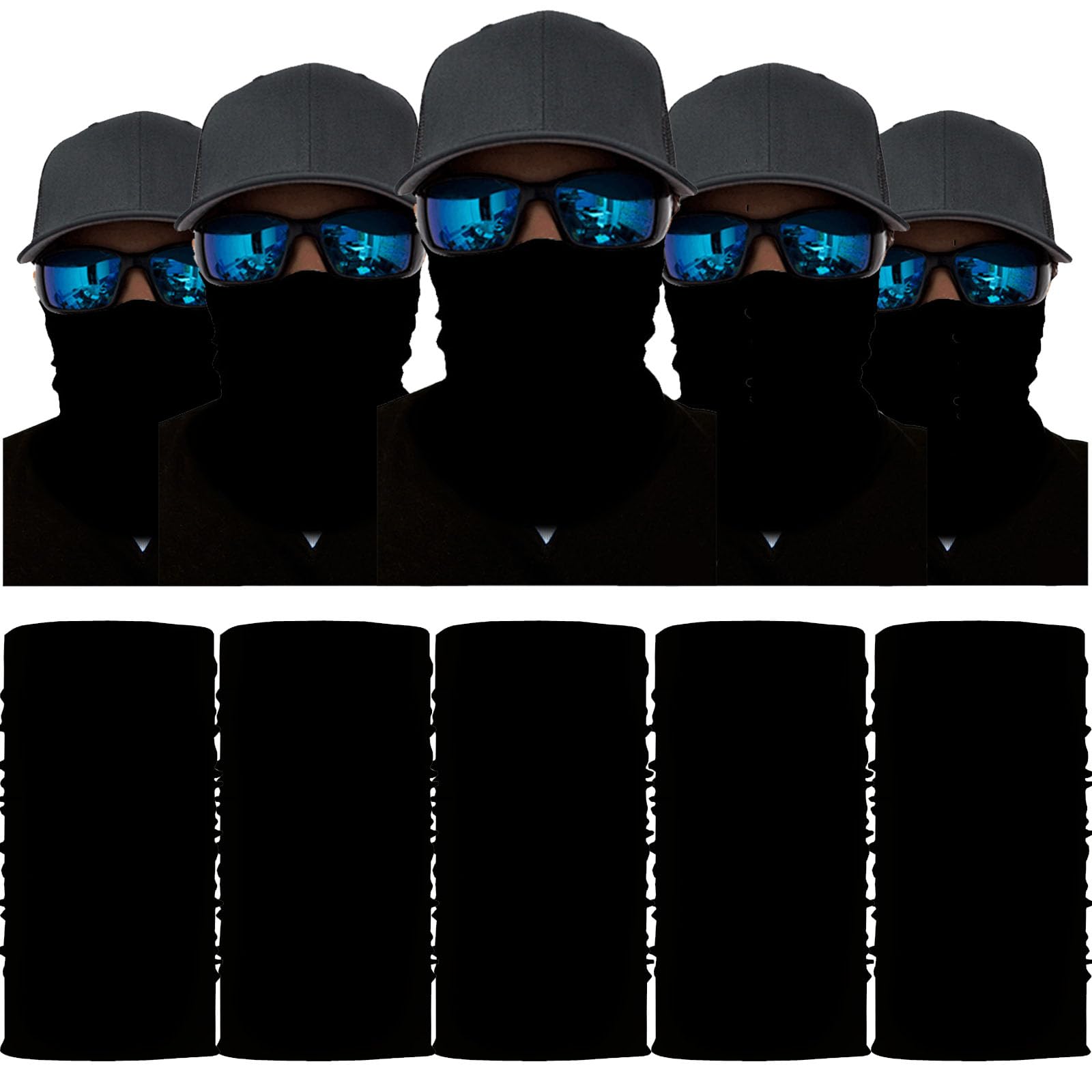 Immoono 10 Packs Motorcycle Accessories, 5Pcs Dirt Bike Ski Goggles Dustproof Windproof Safety Glasses And 5Pcs Face Masks