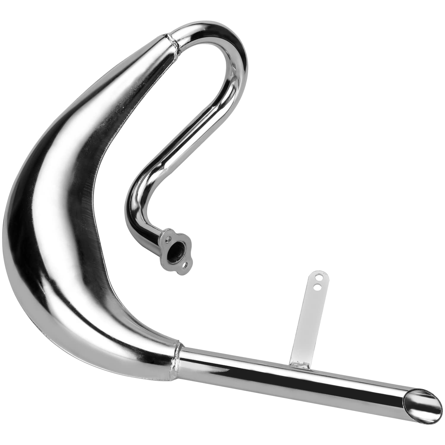 Yoxufa Upgrade Chrome Exhaust Pipe Muffler Expansion Chamber Gasket Chain Tensioner Adjuster Kit For 49Cc 50Cc 66Cc 80Cc 100Cc 2