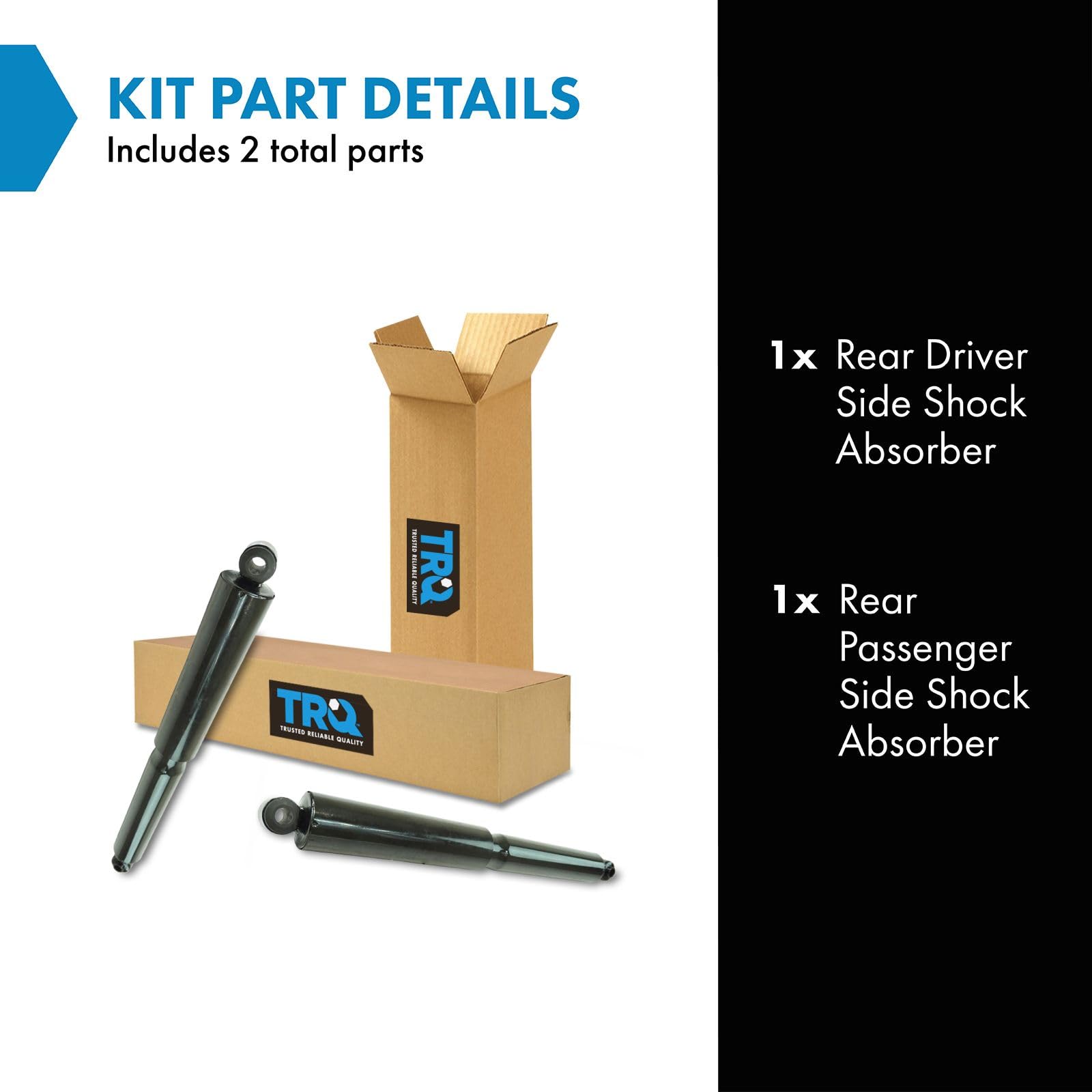 Trq Rear Shock Absorber Set Compatible With 2005-2021 Nissan Frontier 2009-2012 Suzuki Equator