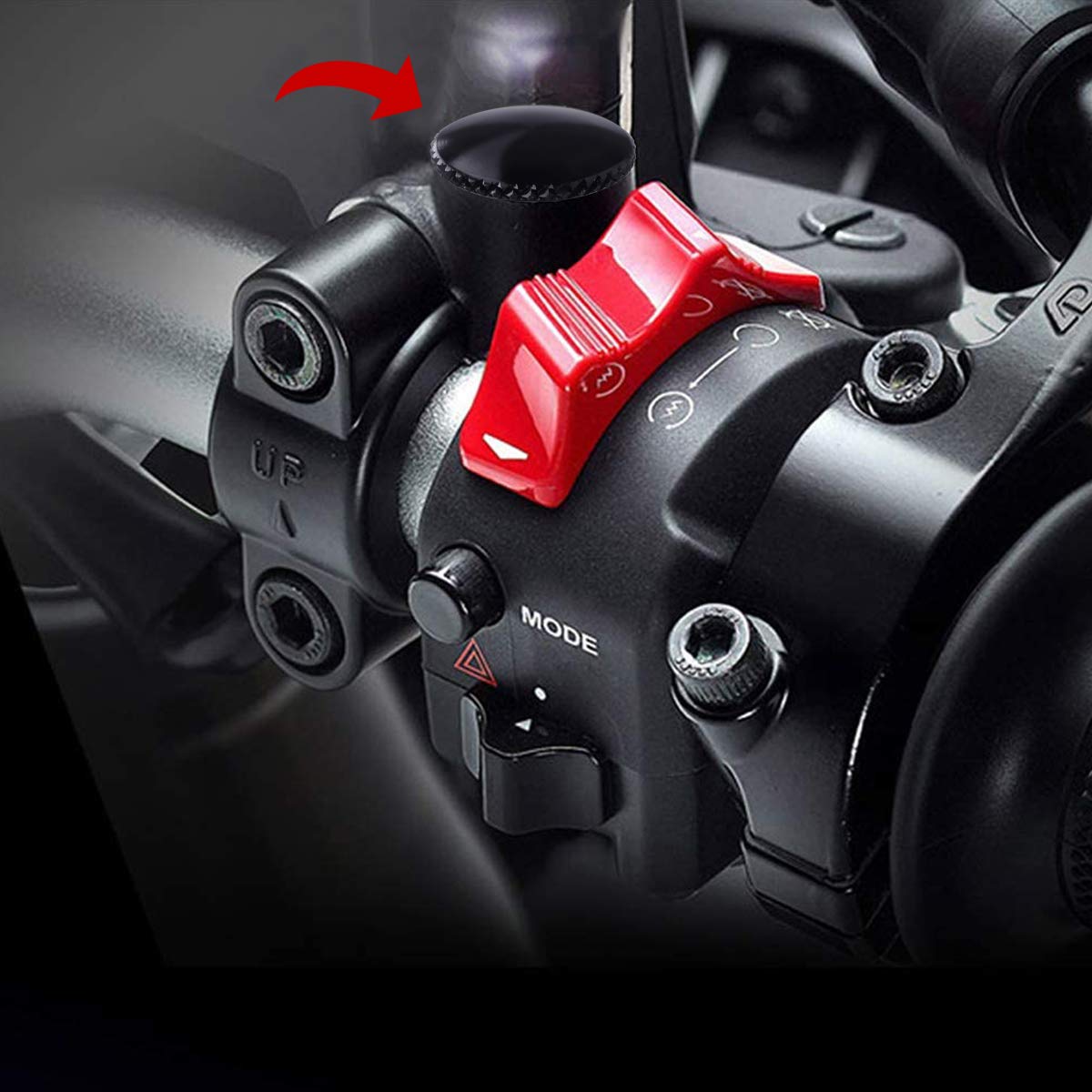 Evermotor M10 Motorcycle Mirror Hole Plugs Universal 2Pcs 6065-T6 Cnc Aluminum Anodic Oxidation Motorcycle Blind Plug Covering S