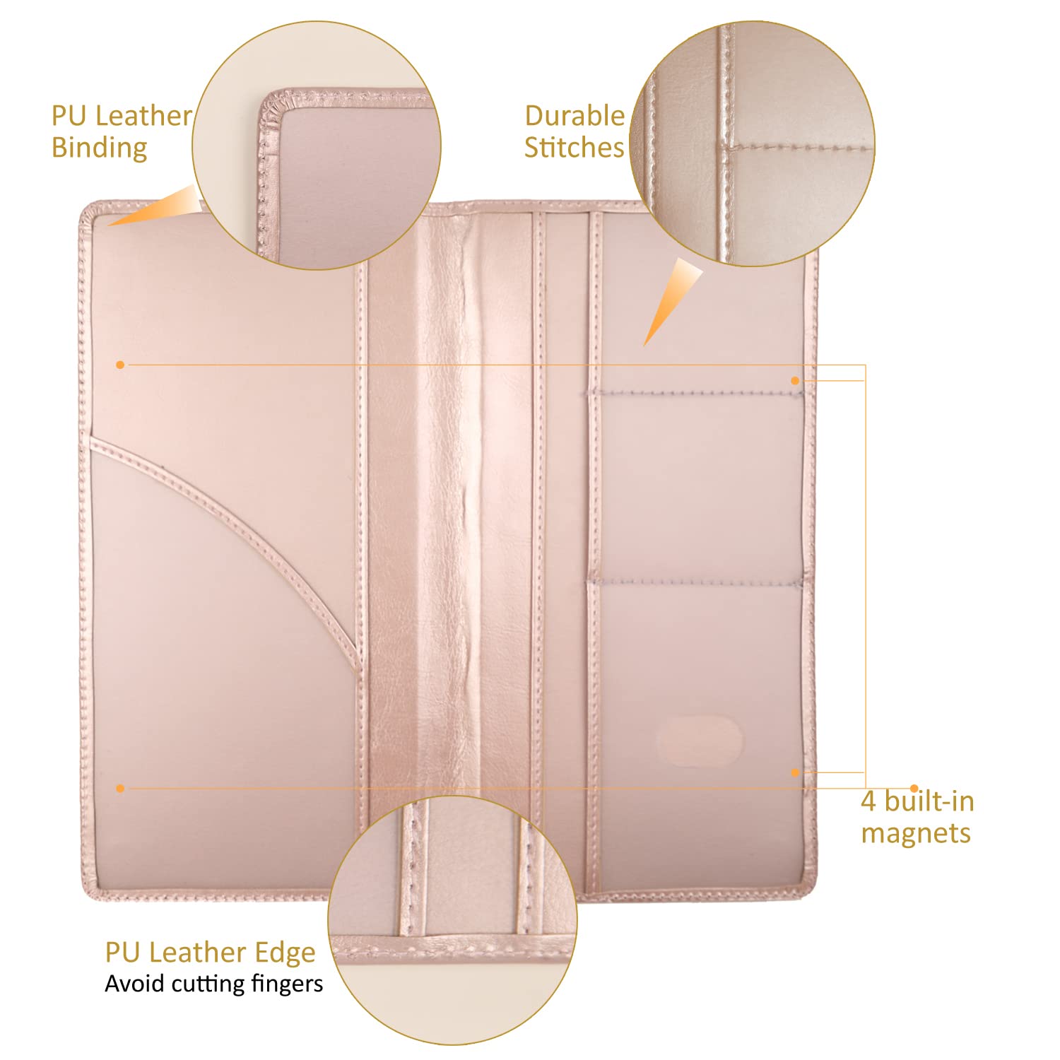 Car Accessories Registration And Insurance Holder,Leather Essential Card Magnetic Shut Wallet Vehicle Glove Box Organizer For Au