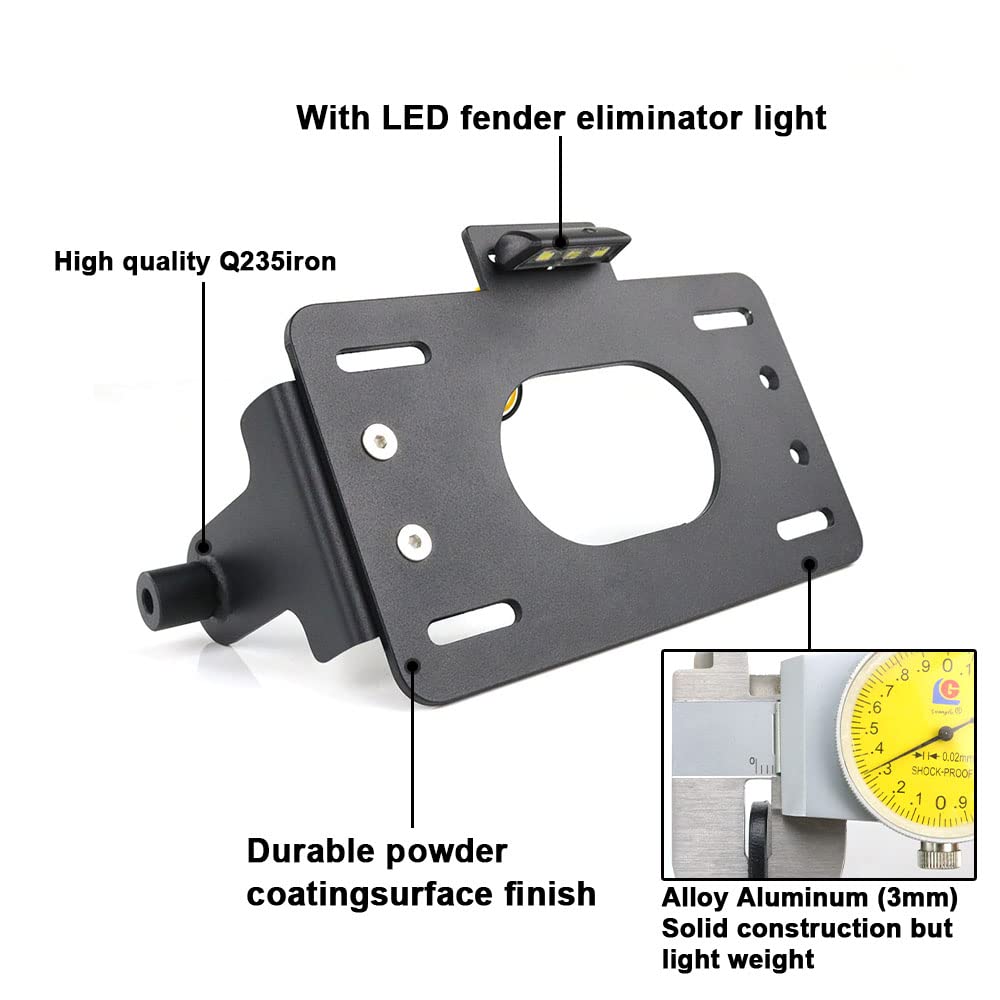 Rearace Led Swingarm License Plate Relocator Kit Compatible With Polaris Slingshot Sl Le/Base 2015-2017, Slingshot Sl 15-24/Slr 17-24/Slr Le 2018/R 20-24/R Le 2021/Gt 2019/Gt Le 18-20/S 18-24