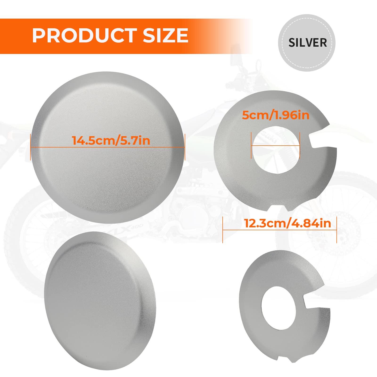 Ignition Clutch Case Covers Guards Kit For Suzuki Drz400 Dr-Z400S Drz400Sm Kawasaki Klx400 Silver
