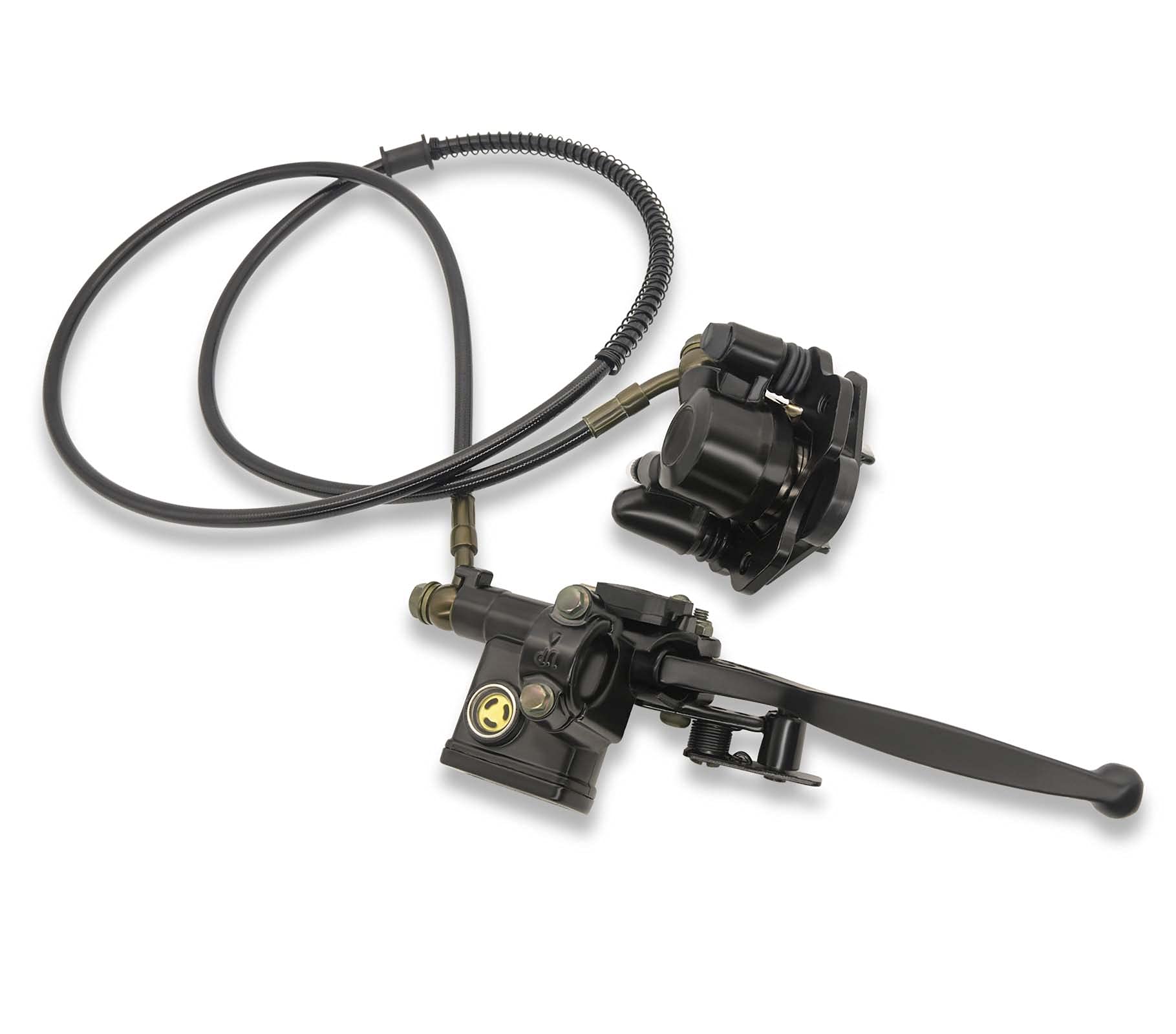 Rear Hand Hydraulic Disc Brake Left Hydraulic Brake Master Caliper Assembly Compatible For Chinese Taotao Roketa Sunl 50Cc 90Cc 110Ccc 125Cc Go-Kart Dune Buggy Quad Atv Dirt Mini Bike Kinroad 1