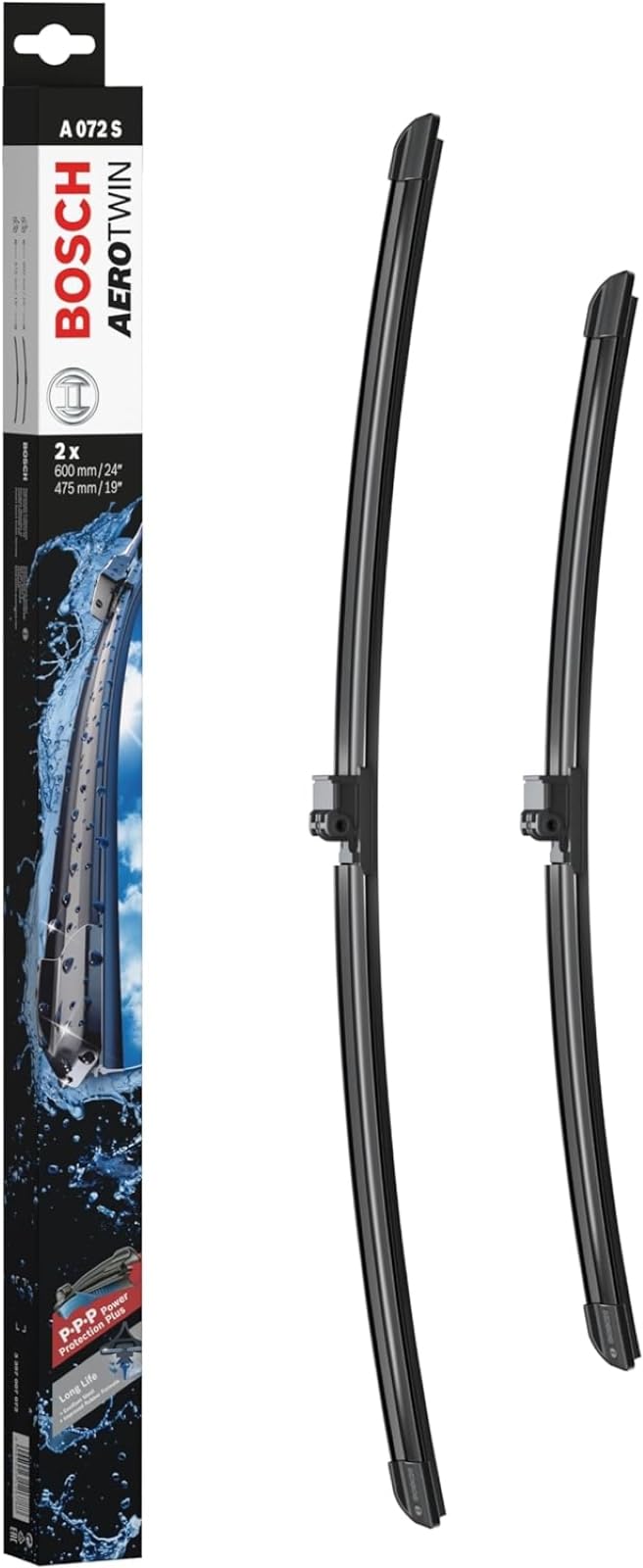 Bosch 3397007072 Aerotwin Oe Replacement Wiper Blades Driver & Passenger Side - Set Of 2 (24'' & 19'') Side Lock 19Mm