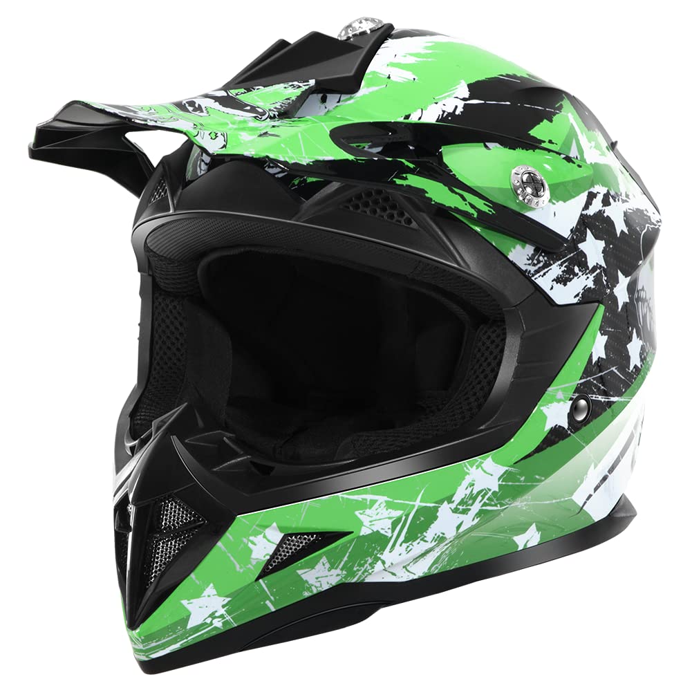 Motocross Youth Kids Helmet Dot Approved - Yema Helmet Ym-211 Motorbike Moped Motorcycle Off Road Helmet For Boys Girls, Large