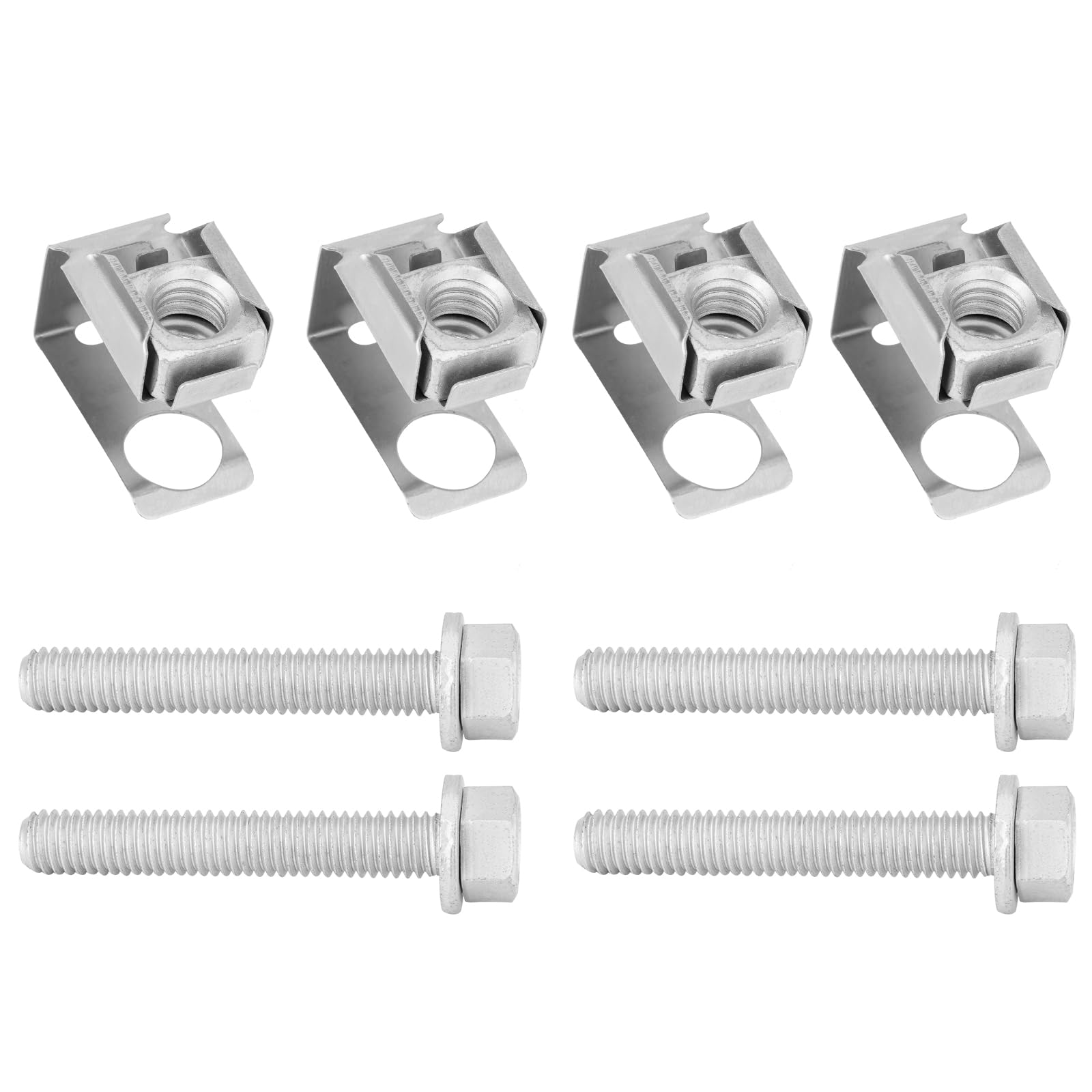 4 Sets Exhaust Manifold Flange Bolts & Nuts 03442 Hardware Kit Compatible with Jeep Wrangler, Dodge Durango Dakota, Ram 1500, Re