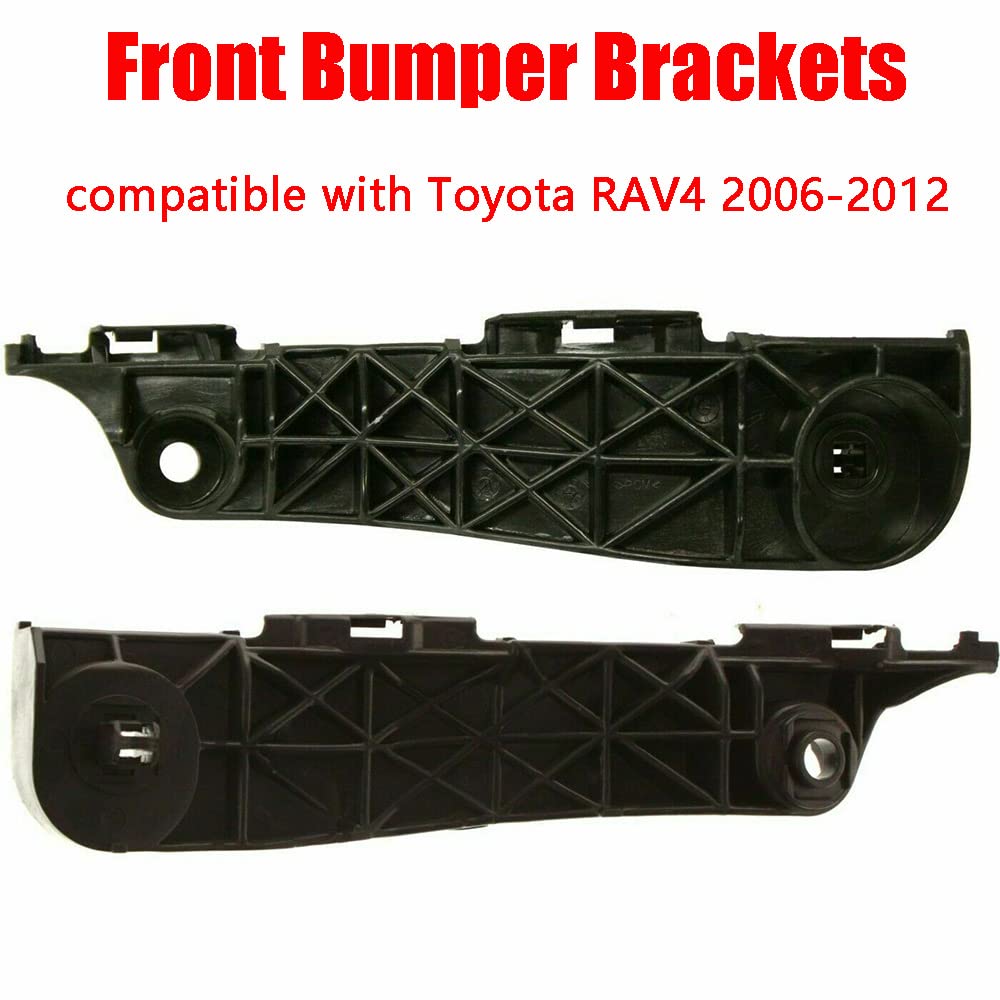 Front Left Right Bumper Mount Support Brackets 525350R010, 525360R010; To1066165, To1067165 Compatible With Toyota Compatible With Rav4 2006-2012