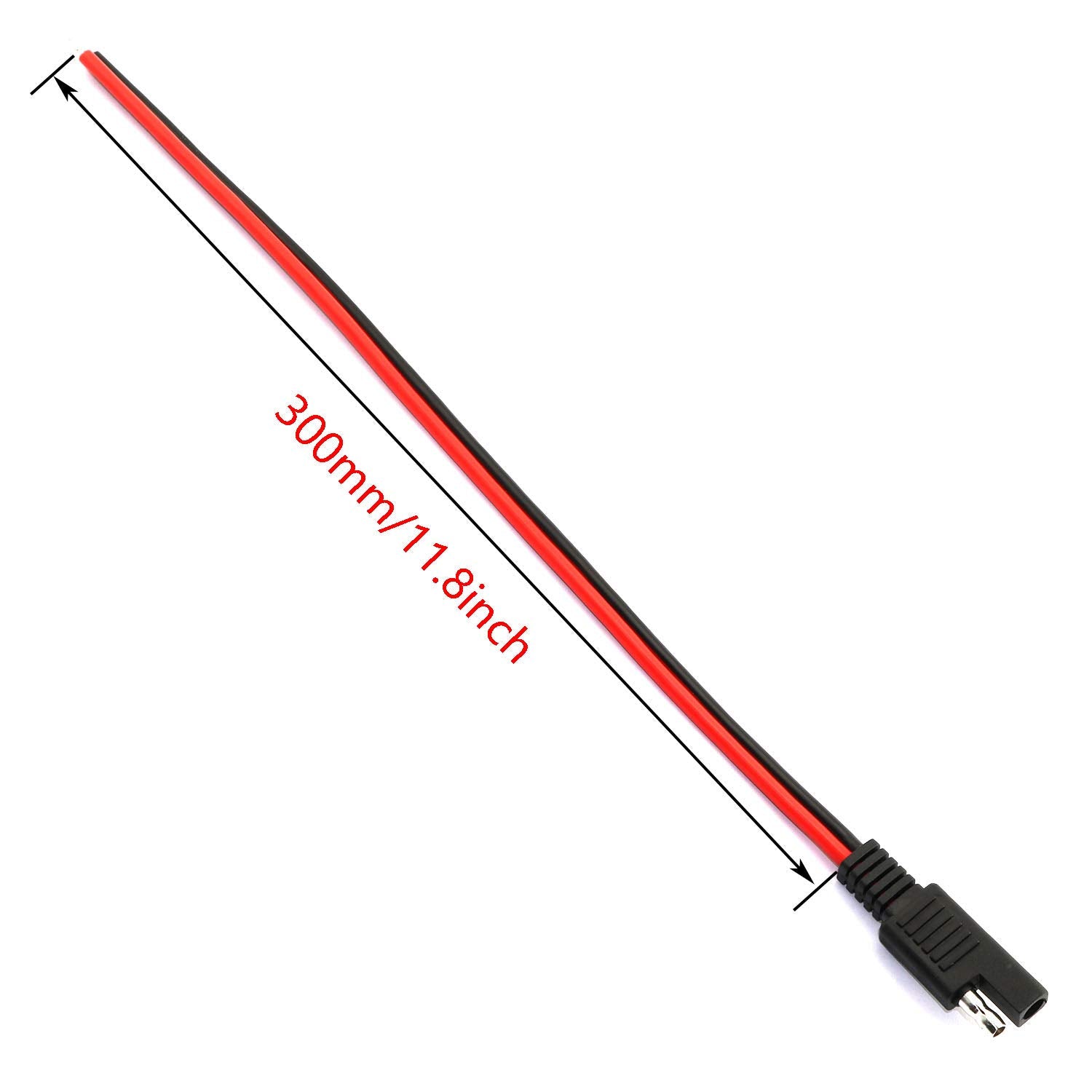 Dgzzi 2Pcs 14Awg Sae Extension Cable 30Cm 2 Pin Sae Single Plug Quick Disconnect Sae Power Automotive Extension Cable For Motorc