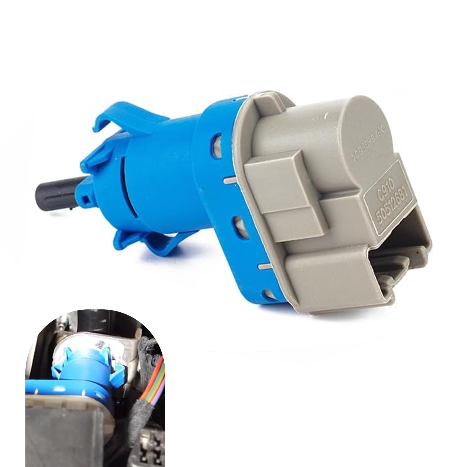 icykale 1 PC Car Brake Light Switch, 4.33 x 1.57 x 1.57 4-pin ABS Standard Brake Pedal Sensor Switch Replacement Part, Rep