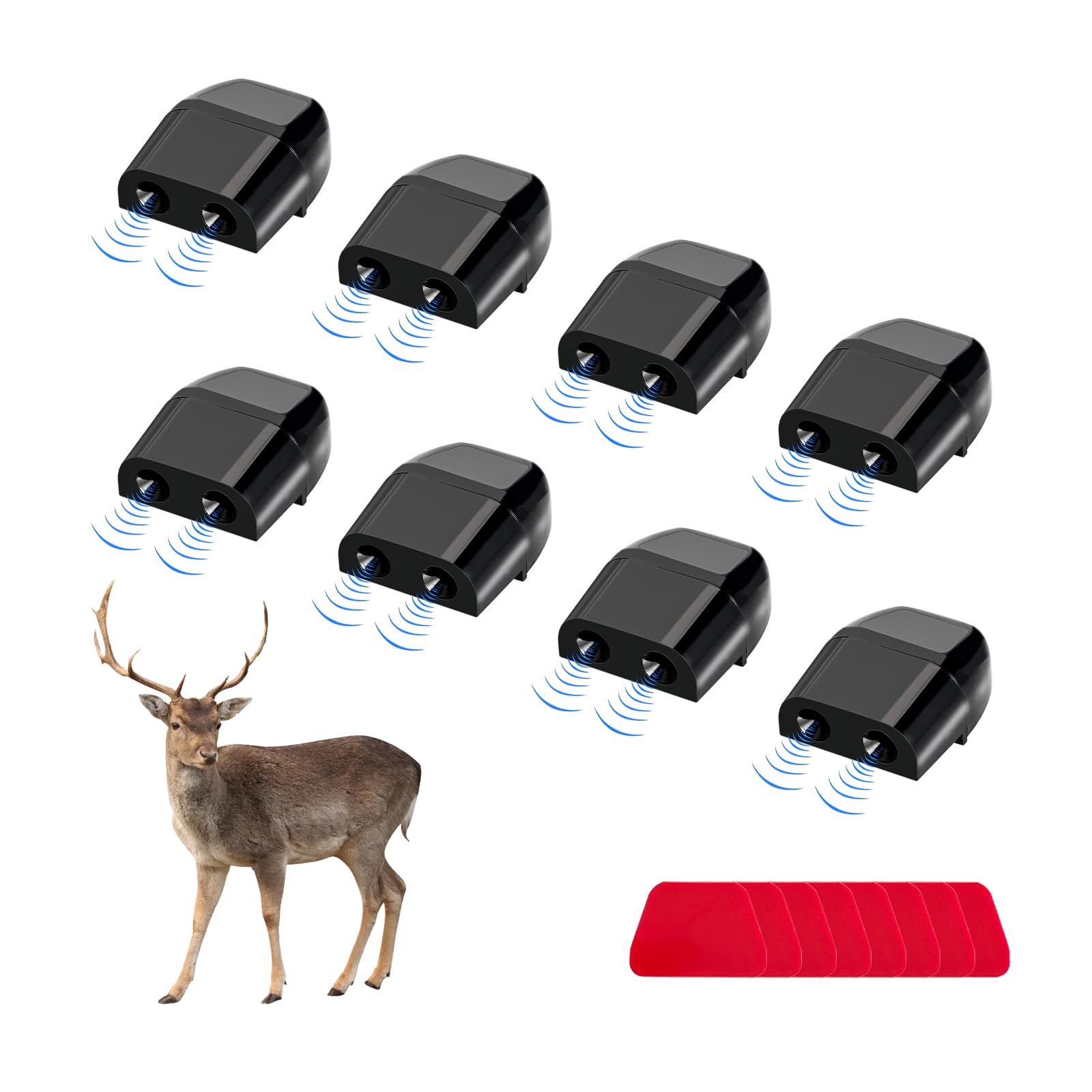 Dickno 8 PCS Deer Whistles for Car, Automotive Deer Warning Whistle Devices, Animal Warning Devices Avoids Collision, Universal 