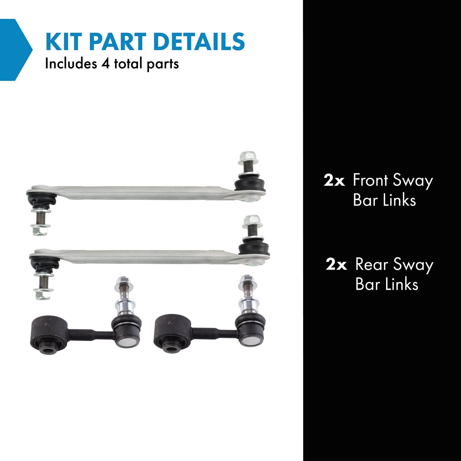 Trq Driver & Passenger Side Sway Bar Stabilizer Link Set Compatible With 2019-2021 Lexus Es300H Es350 2019-2022 Toyota Avalon 20