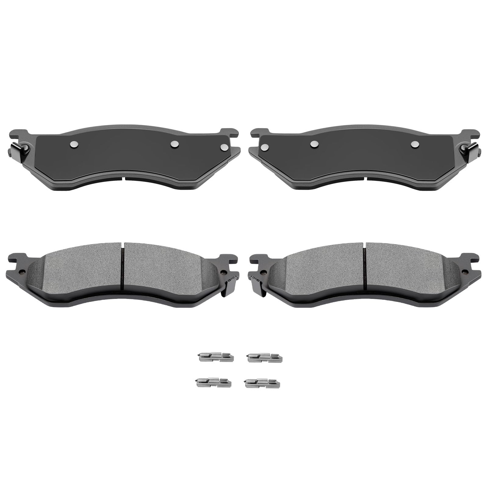 Automuto 4Pcs Rear Semi-Metallic Disc Brake Pads Set D702 For Dodge B1500 Durango Ram 1500 Ram 1500 Van For Ford Expedition For