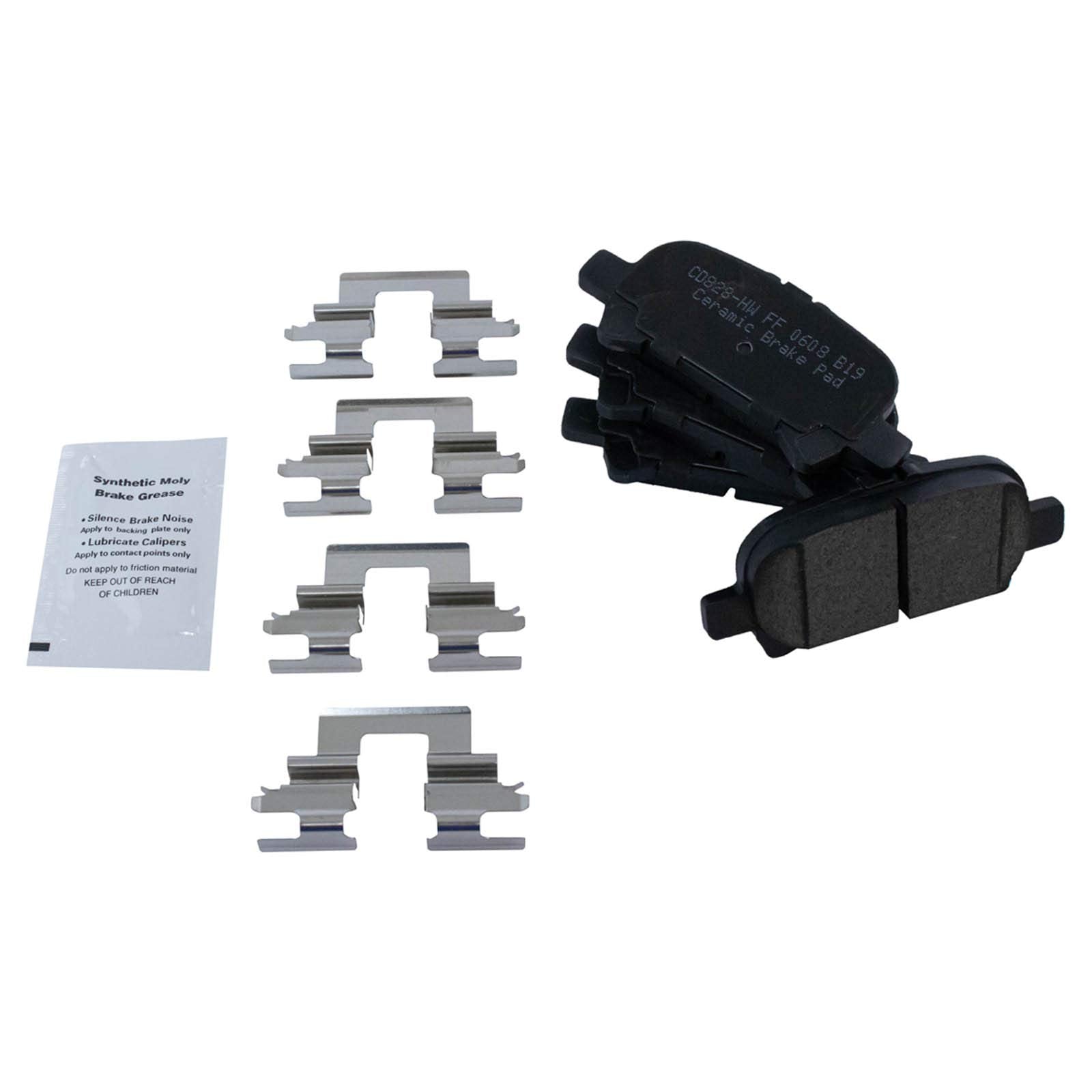 Trq Rear Brake Pad & Rotor Kit Brake Pads Brake Rotor Ceramic Compatible With 2000-2001 Toyota Camry 1999-2003 Solara