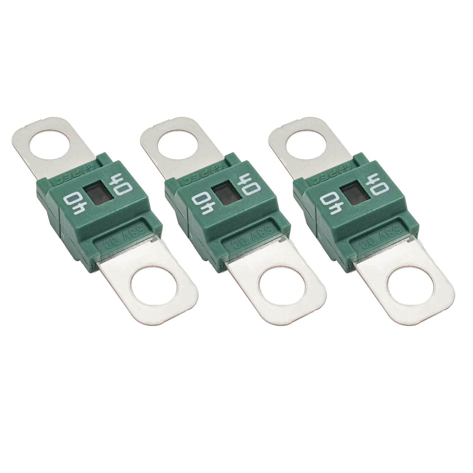 Pack of 3 AMI/Midi Fuse 40 Amp High Current Fuse Bolt-on Fuse, commonly Used in Cars, Trucks, Construction Vehicles, Agricultura